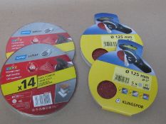 4 x packs of sanding discs. Shipping available, no vat on hammer.