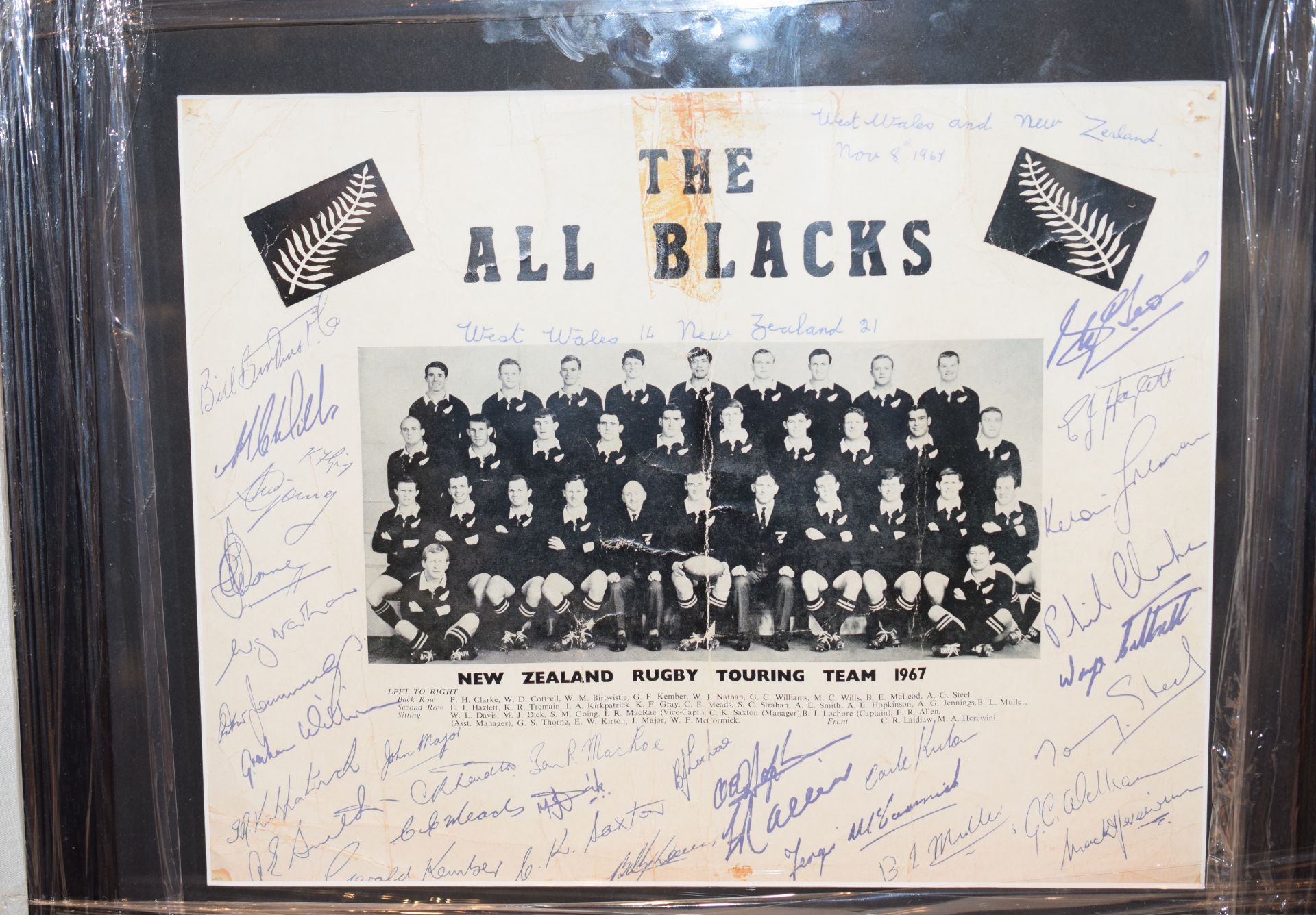 All Blacks Signed Photo 1967