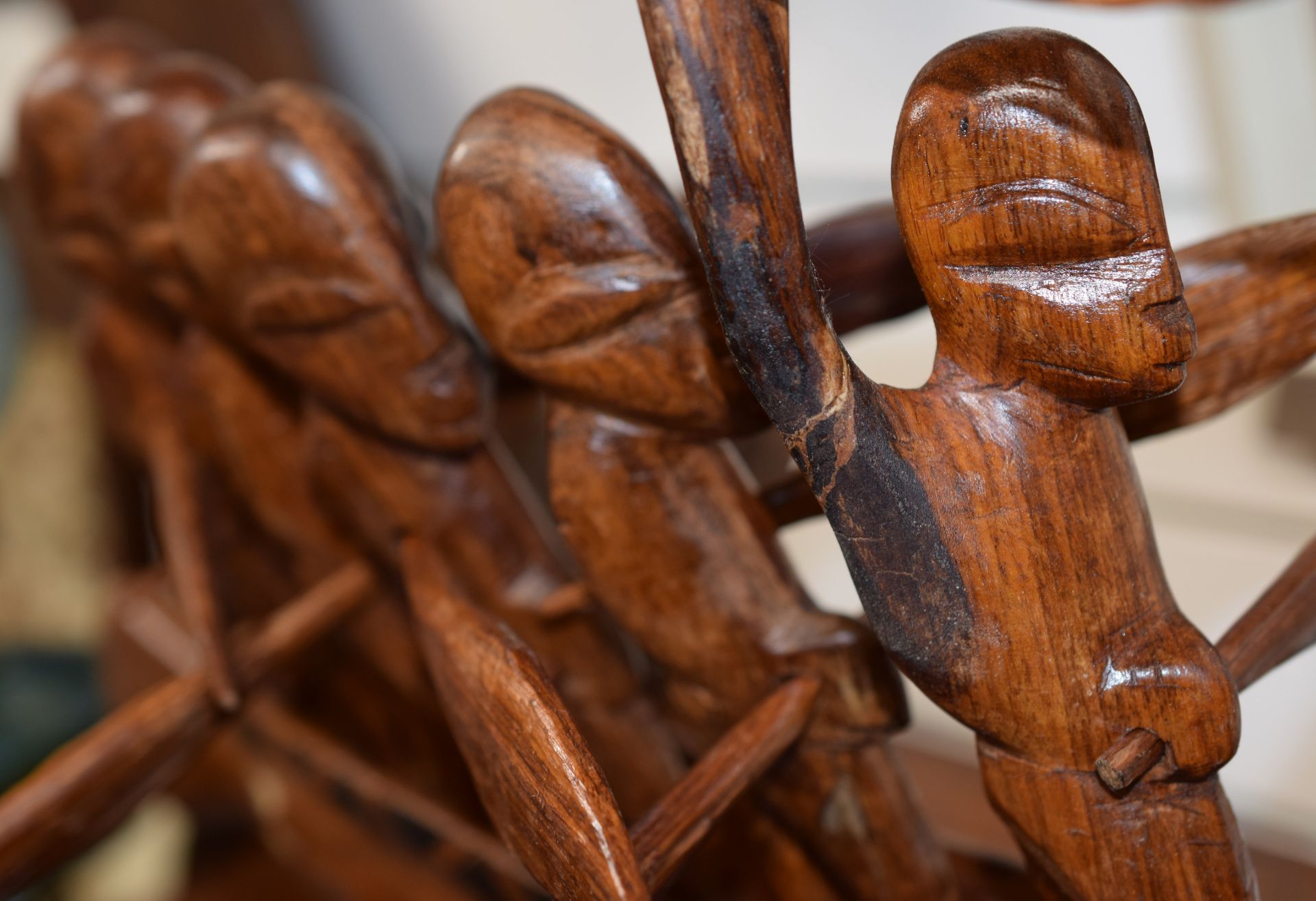African Hand Carved Wooden War Canoe - Image 3 of 4