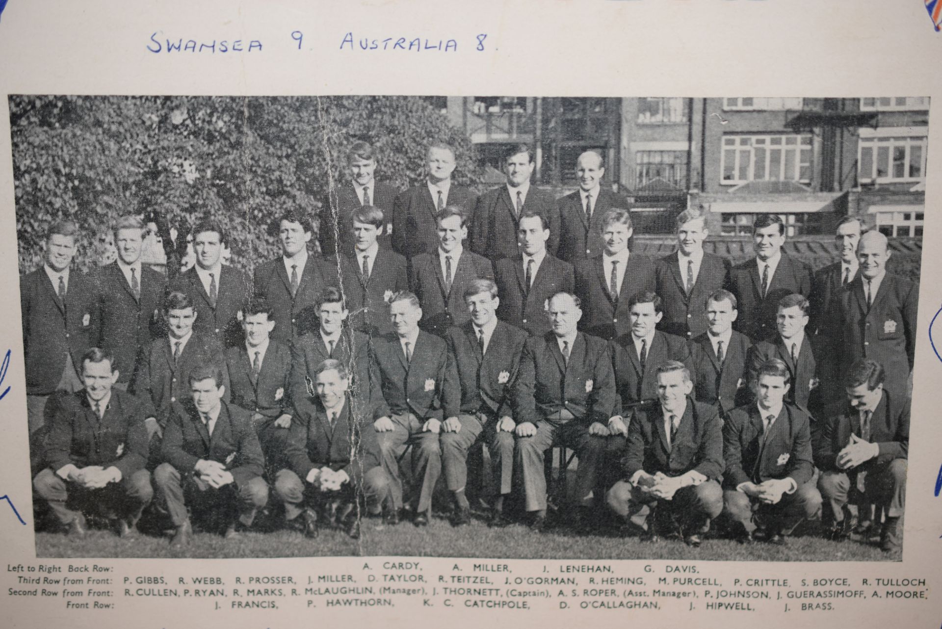 Australia RFC Signed Photo 1966