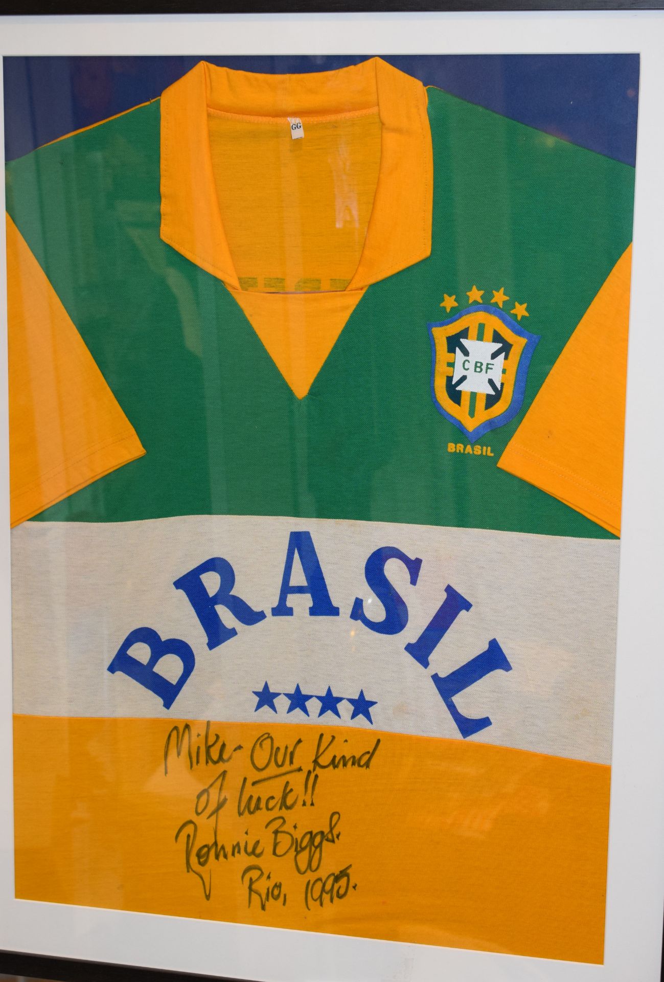 Ronnie Biggs Signed Brazil Football Jersey