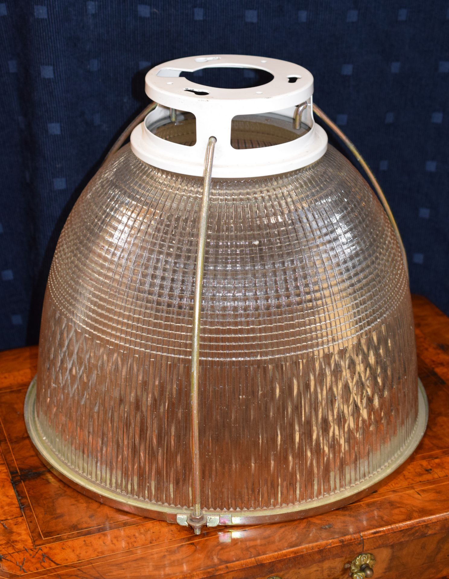 1930s Holophane Large Glass Industrial Lightshade