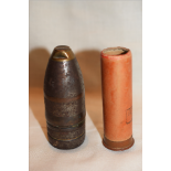 QF 1 Pounder Shell and Russian Shell Case