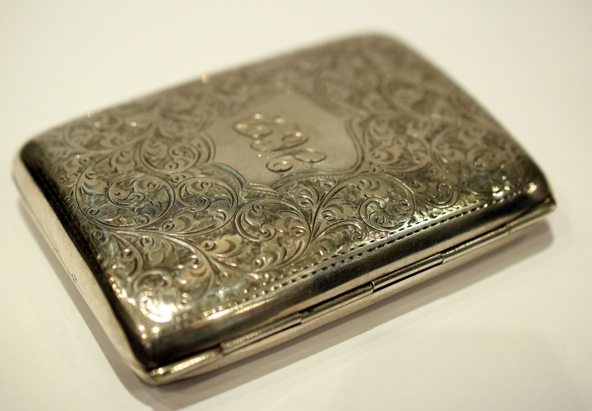 Silver Cigarette Case & Pencil Holder