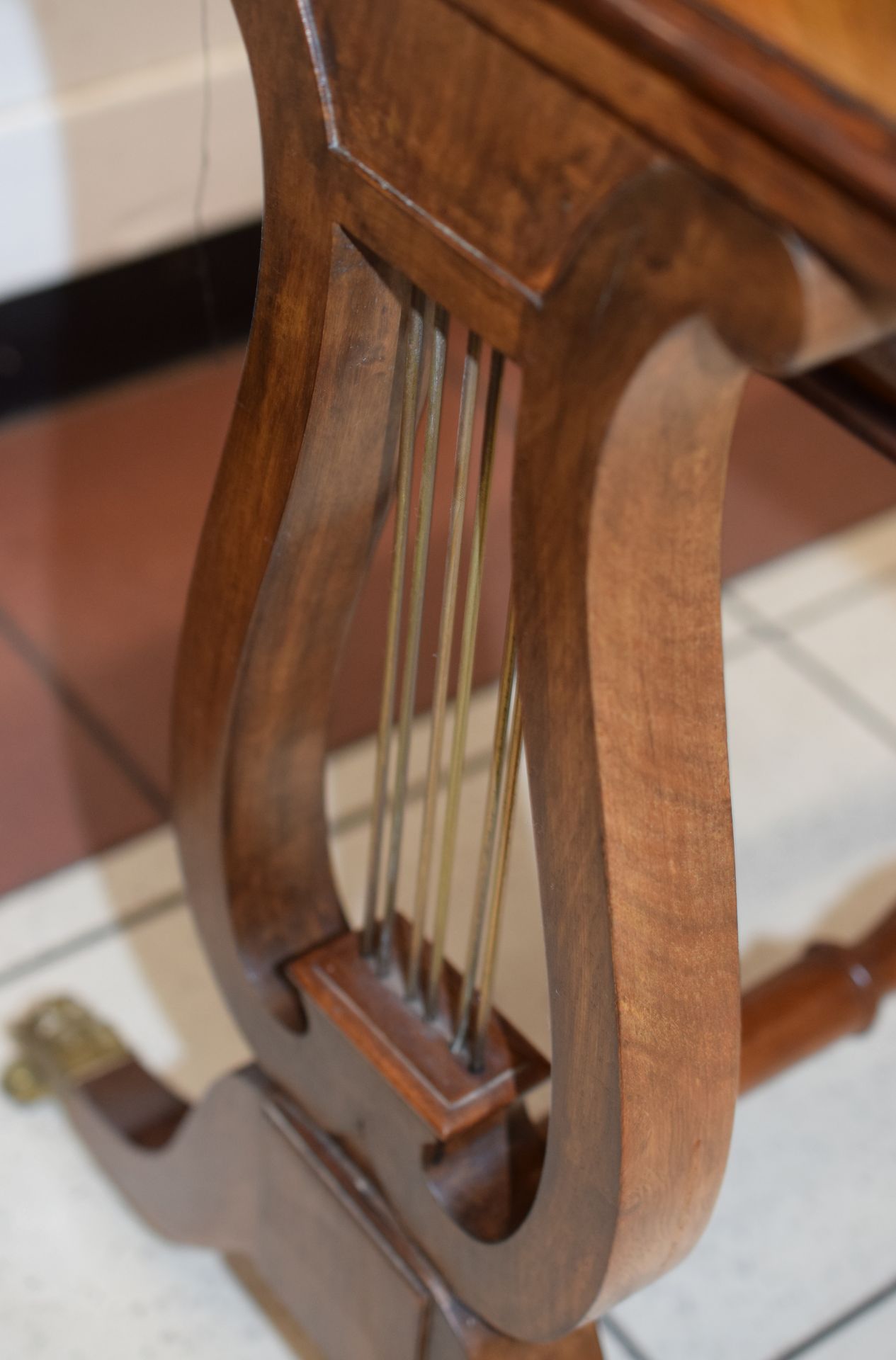 Biedermeier Walnut Sewing Table Circa Mid 1800s - Image 6 of 6