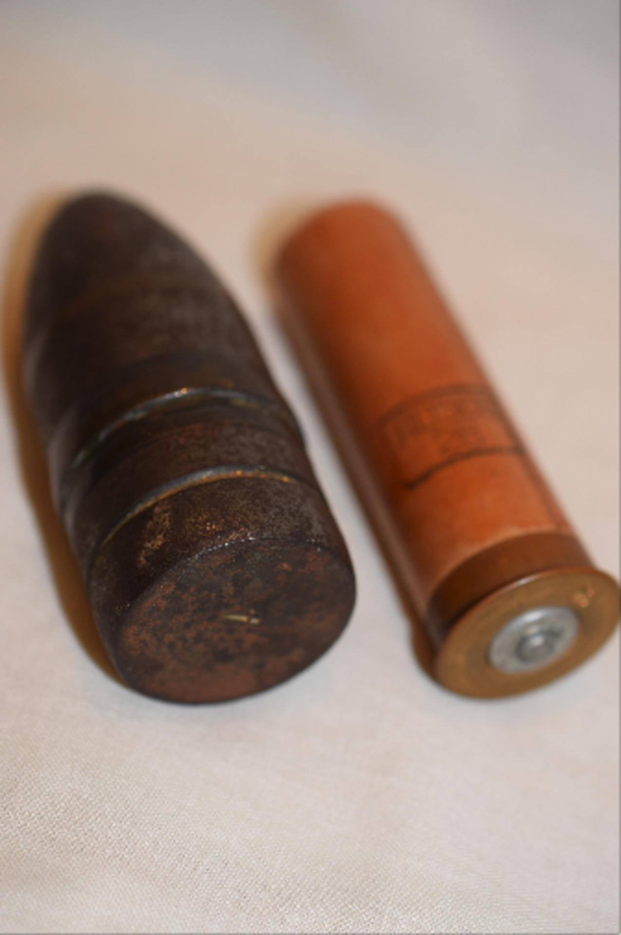 QF 1 Pounder Shell and Russian Shell Case - Image 2 of 3