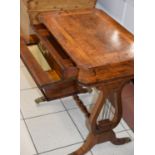 Biedermeier Walnut Sewing Table Circa Mid 1800s