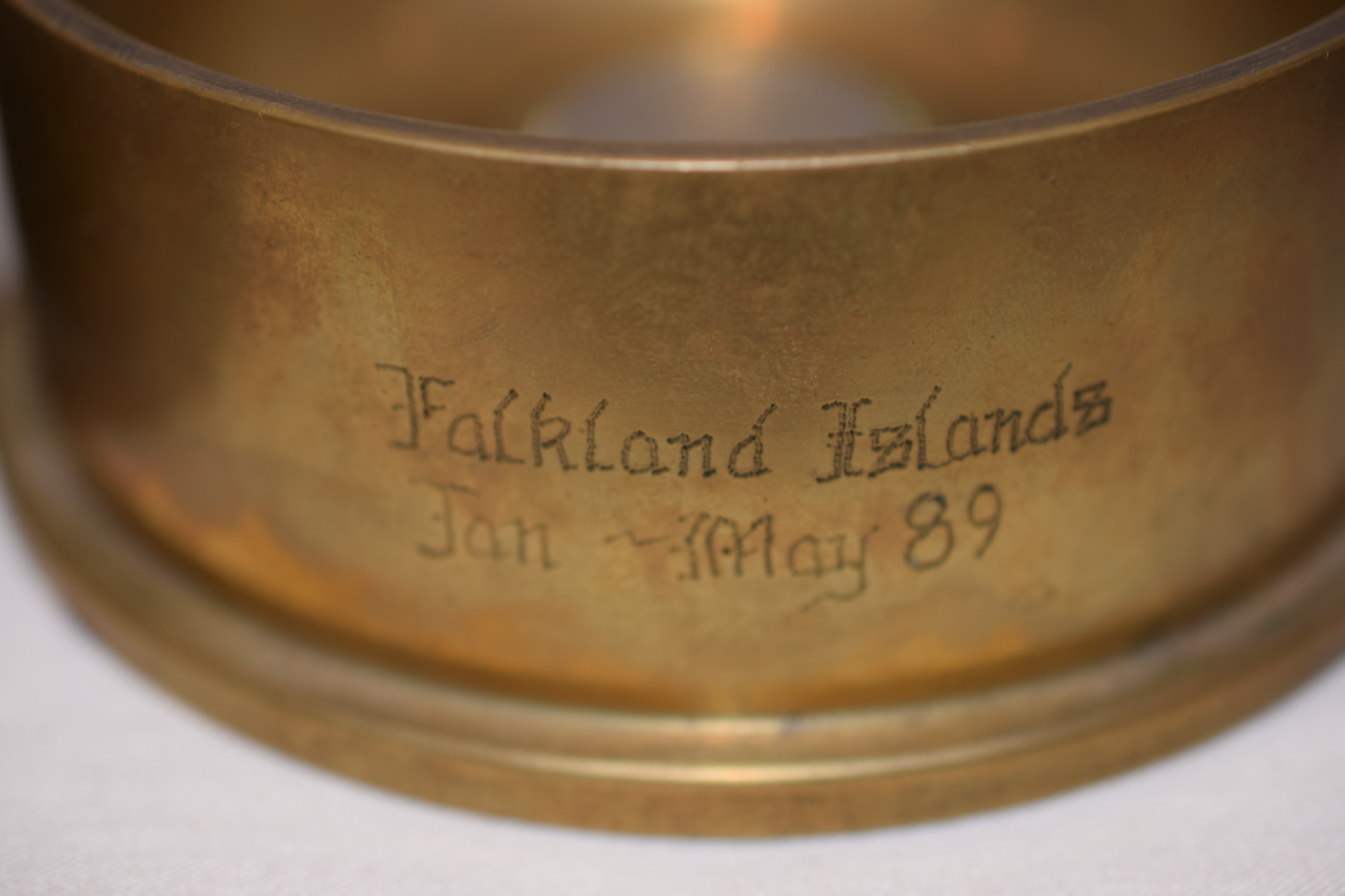 Two 105mm Falklands War Shell Case Trench Art - Image 3 of 4