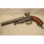 Double Barrel Twin Hammer Pistol Replica