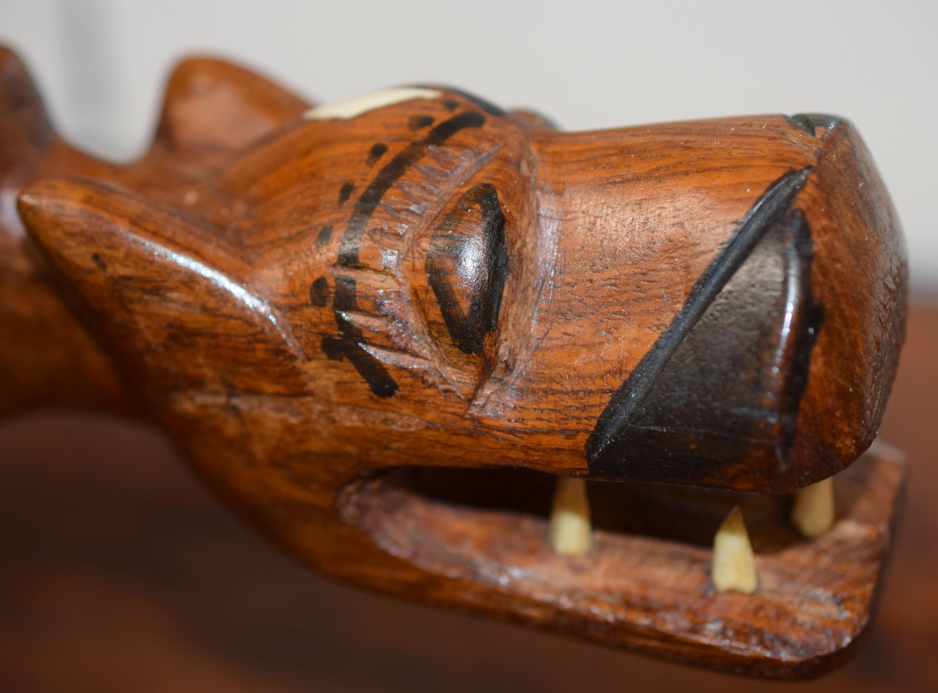 African Hand Carved Wooden War Canoe - Image 2 of 4