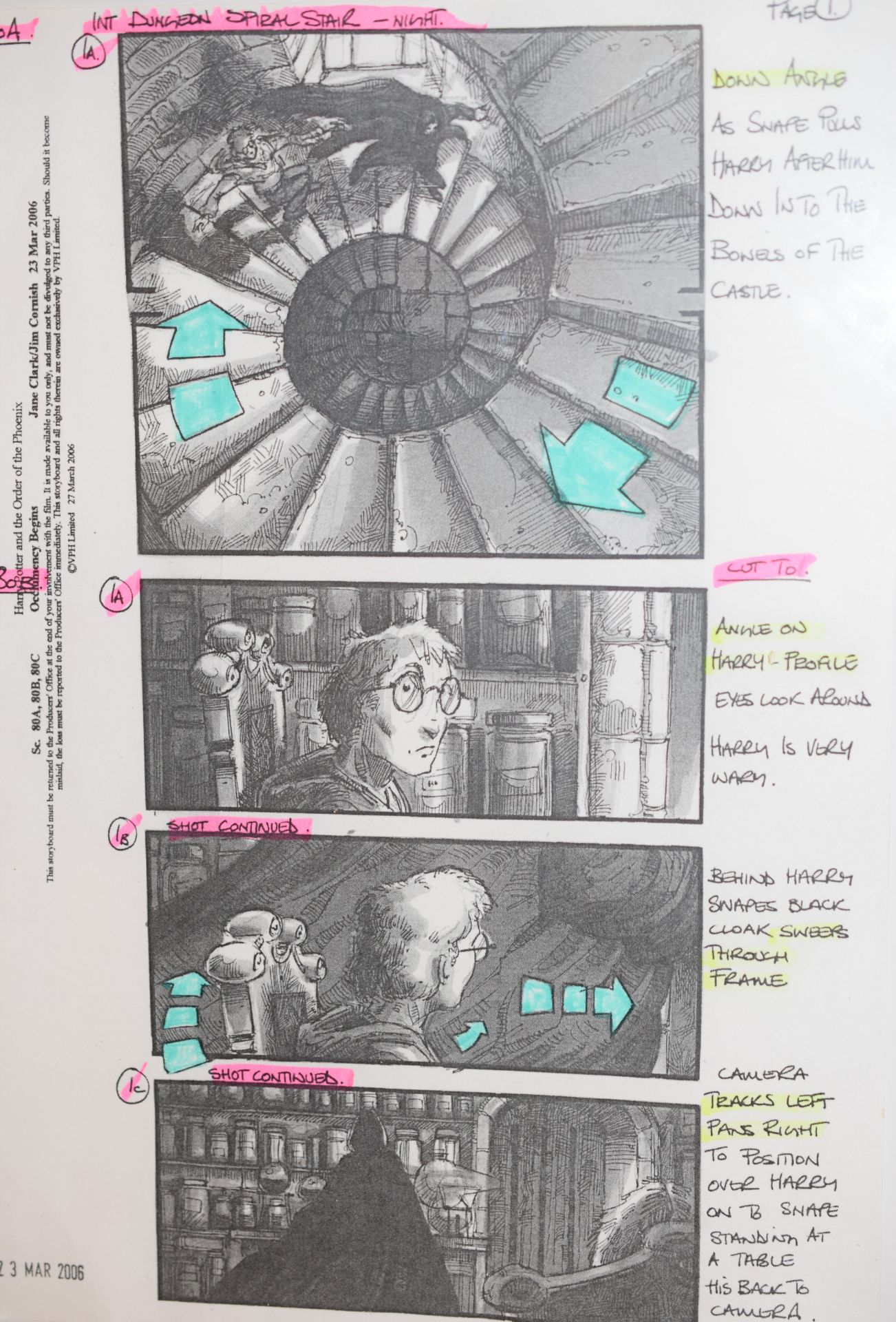 Harry Potter Orginal Story Board (not for release) - Bild 3 aus 4