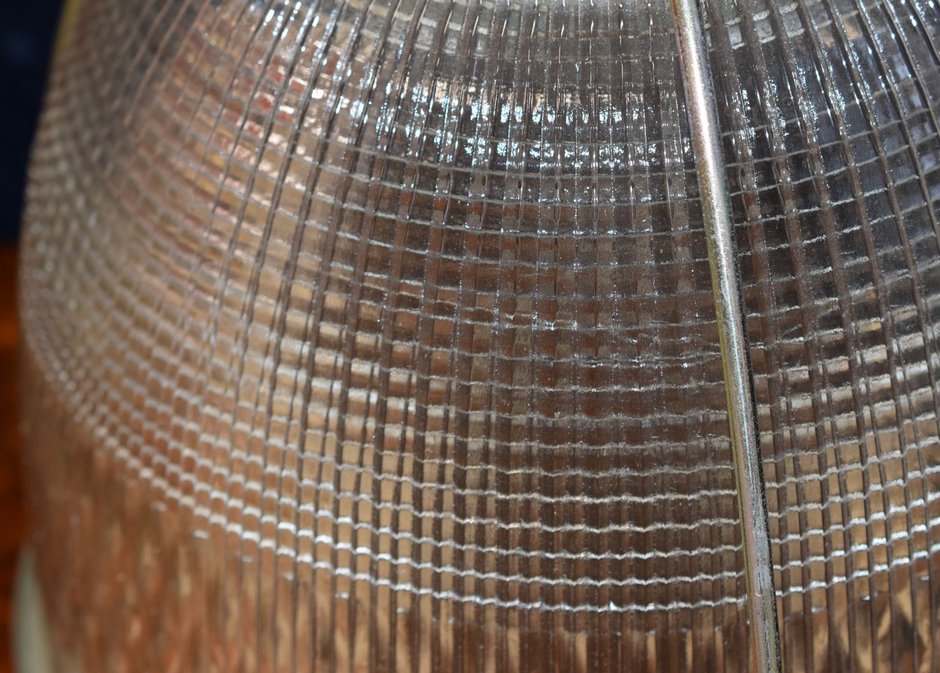 1930s Holophane Large Glass Industrial Lightshade - Image 2 of 3
