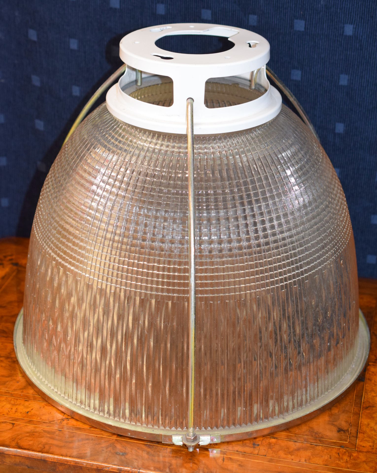 1930s Holophane Large Glass Industrial Lightshade