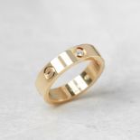 Cartier 18k Yellow Gold 3 Diamond Love Ring