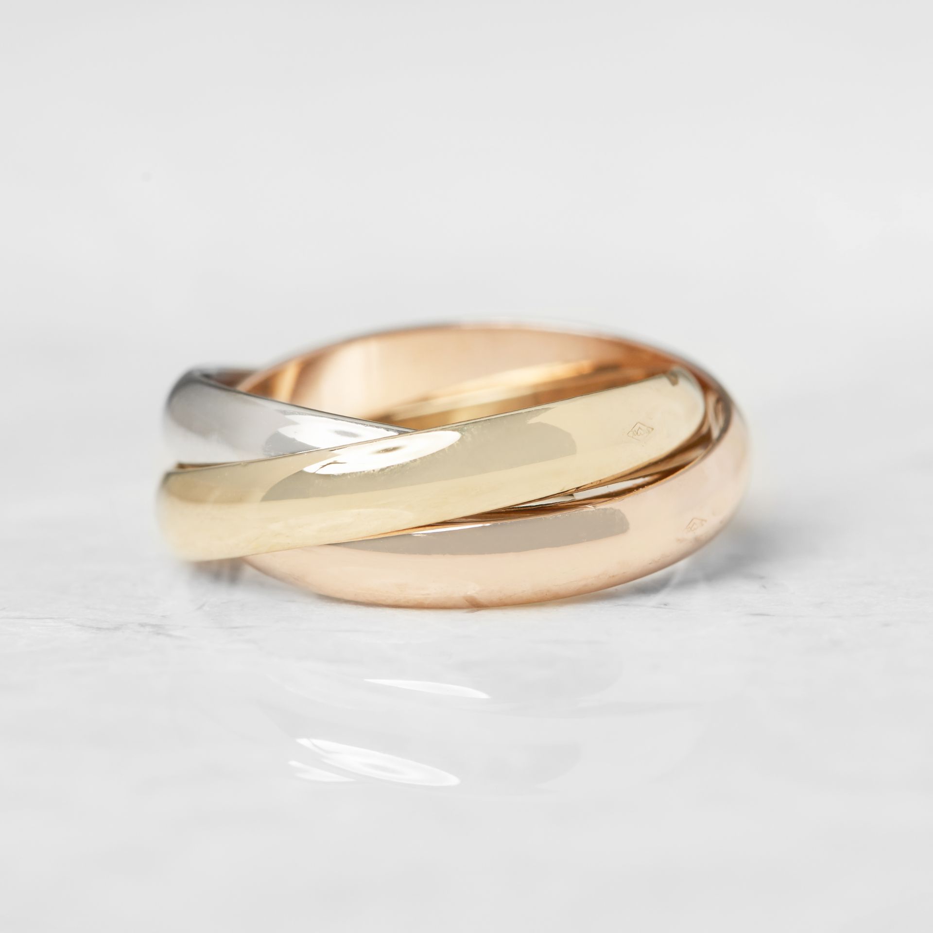 Cartier 18k Yellow, White & Rose Gold Trinity Ring - Image 7 of 18