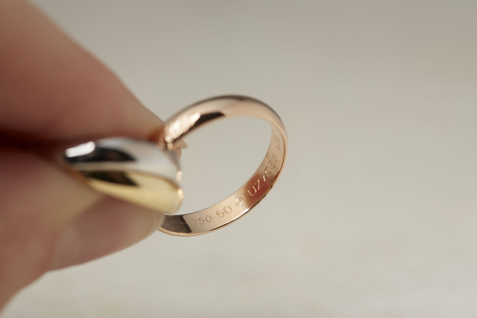 Cartier 18k Yellow, White & Rose Gold Trinity Ring - Image 5 of 17