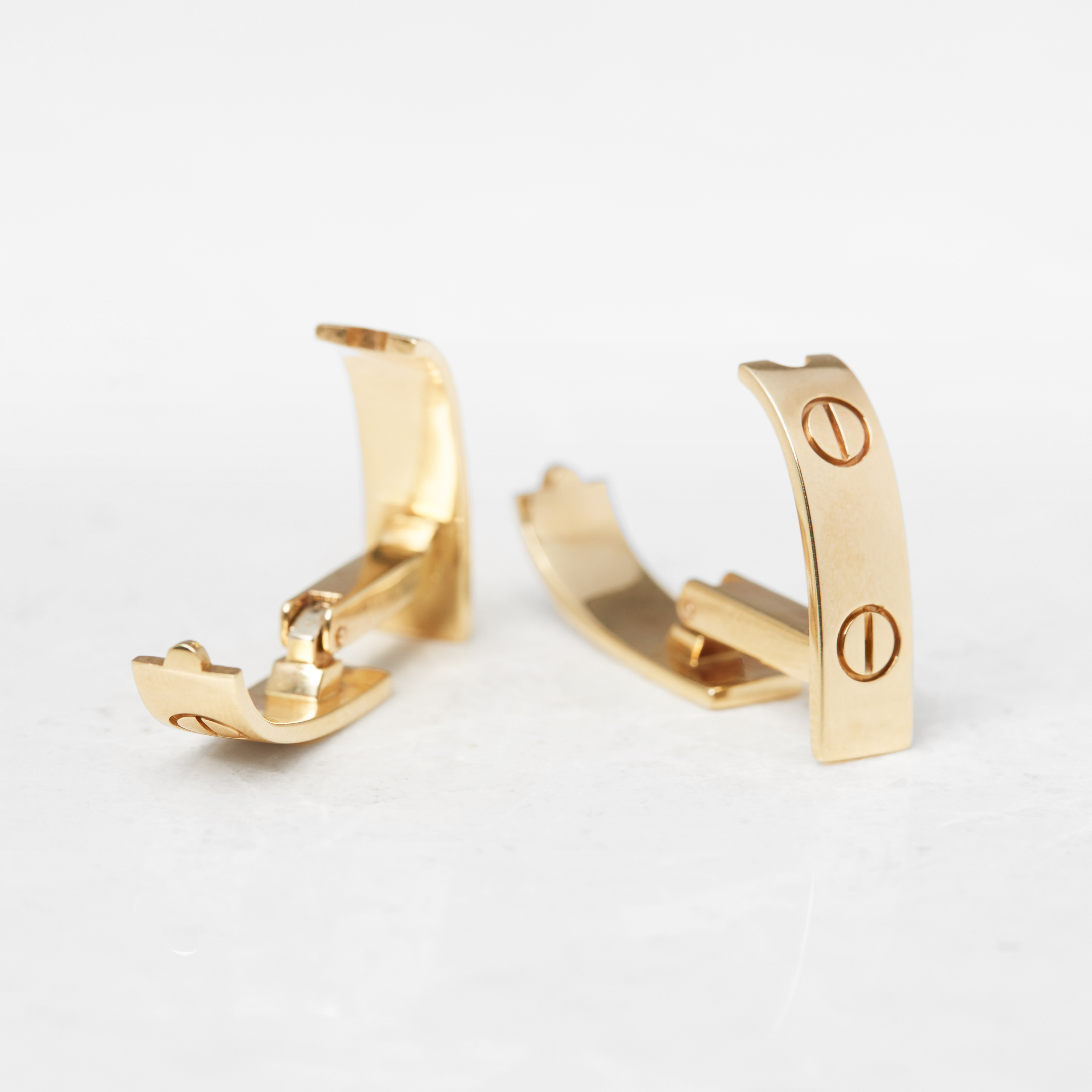 Cartier 18k Yellow Gold Love Cufflinks - Image 12 of 19