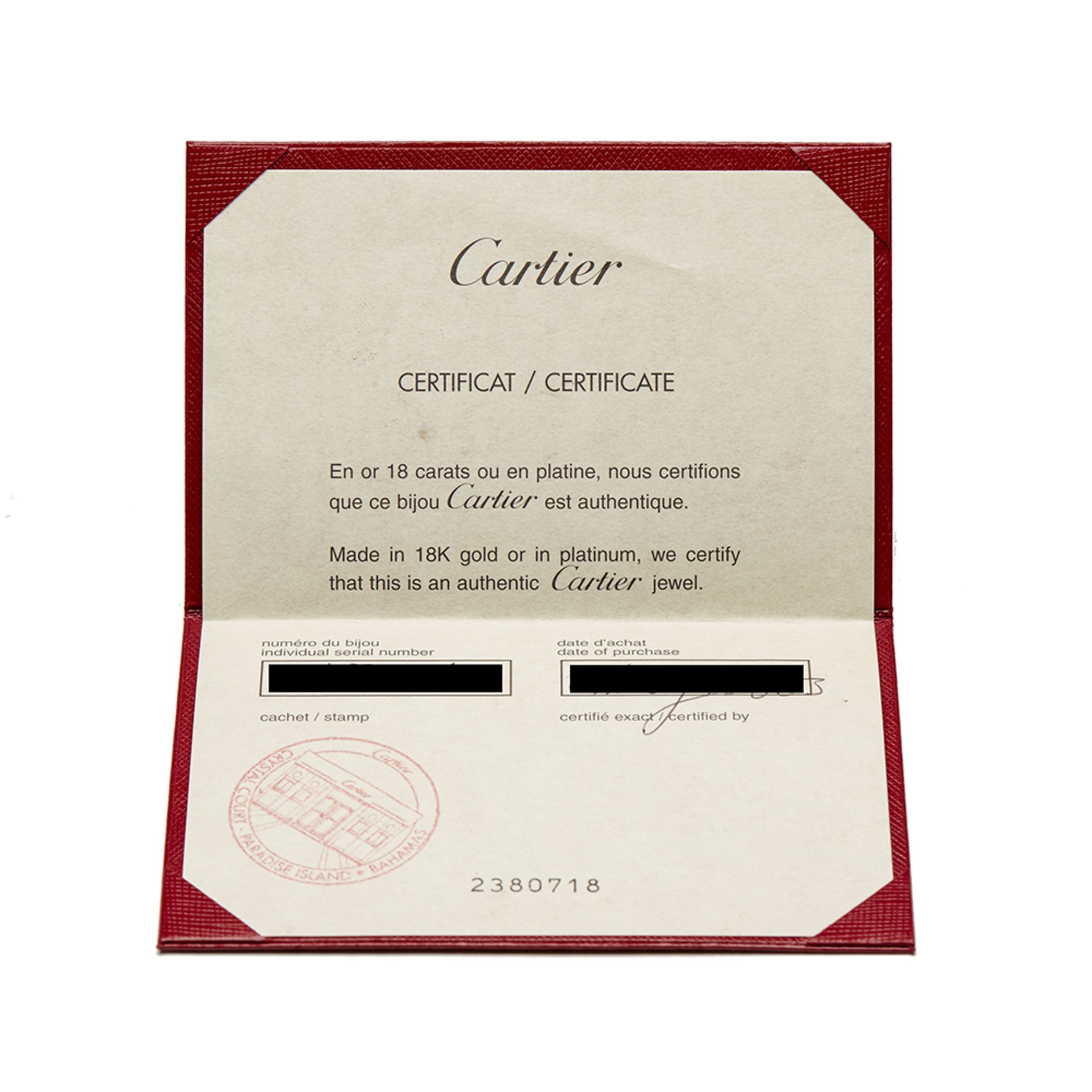 Cartier 18k Yellow Gold 6 Diamond Love Bracelet B6026417 - Image 8 of 9