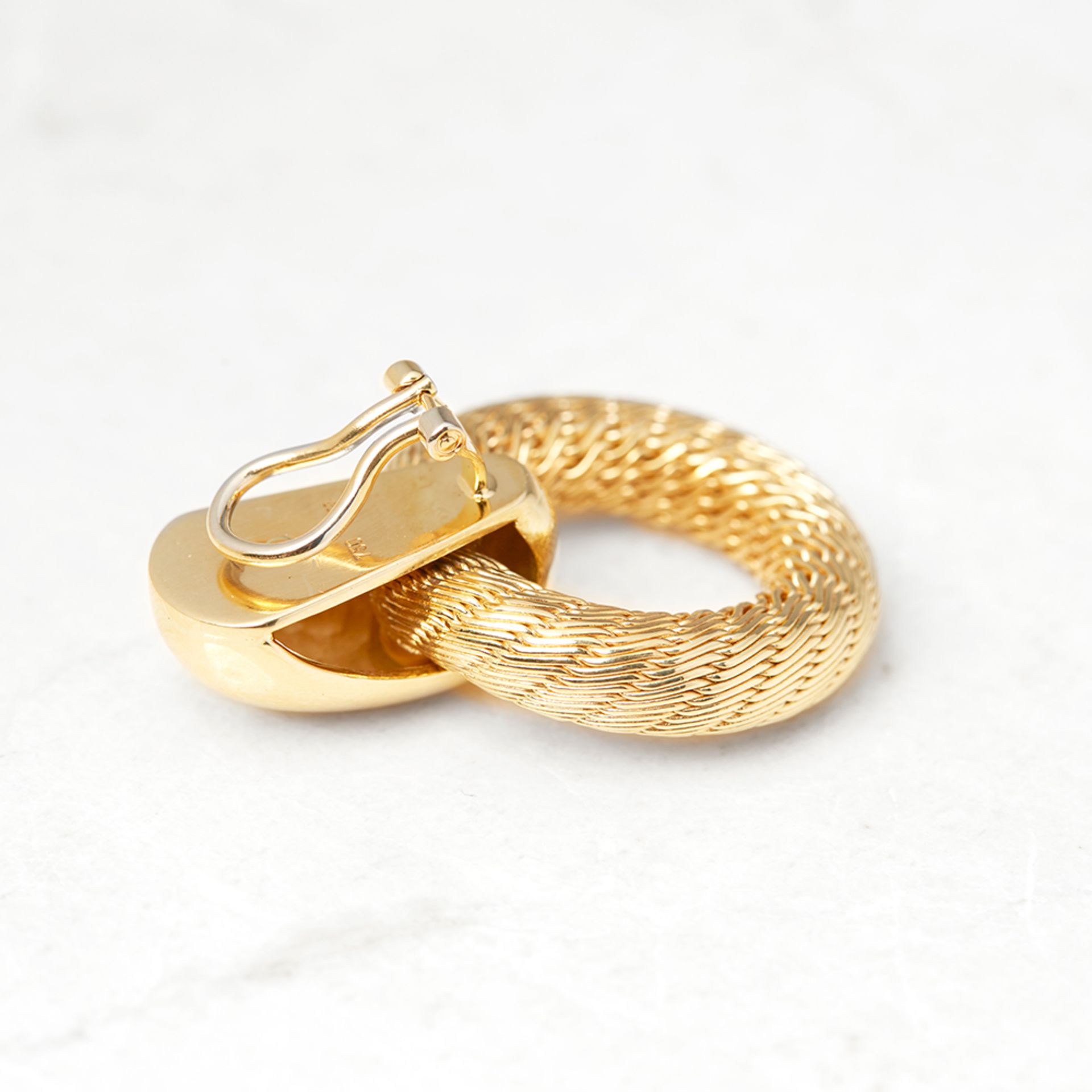 Tiffany & Co. 18k Yellow Gold Woven Hoop Ear Clips - Image 3 of 5