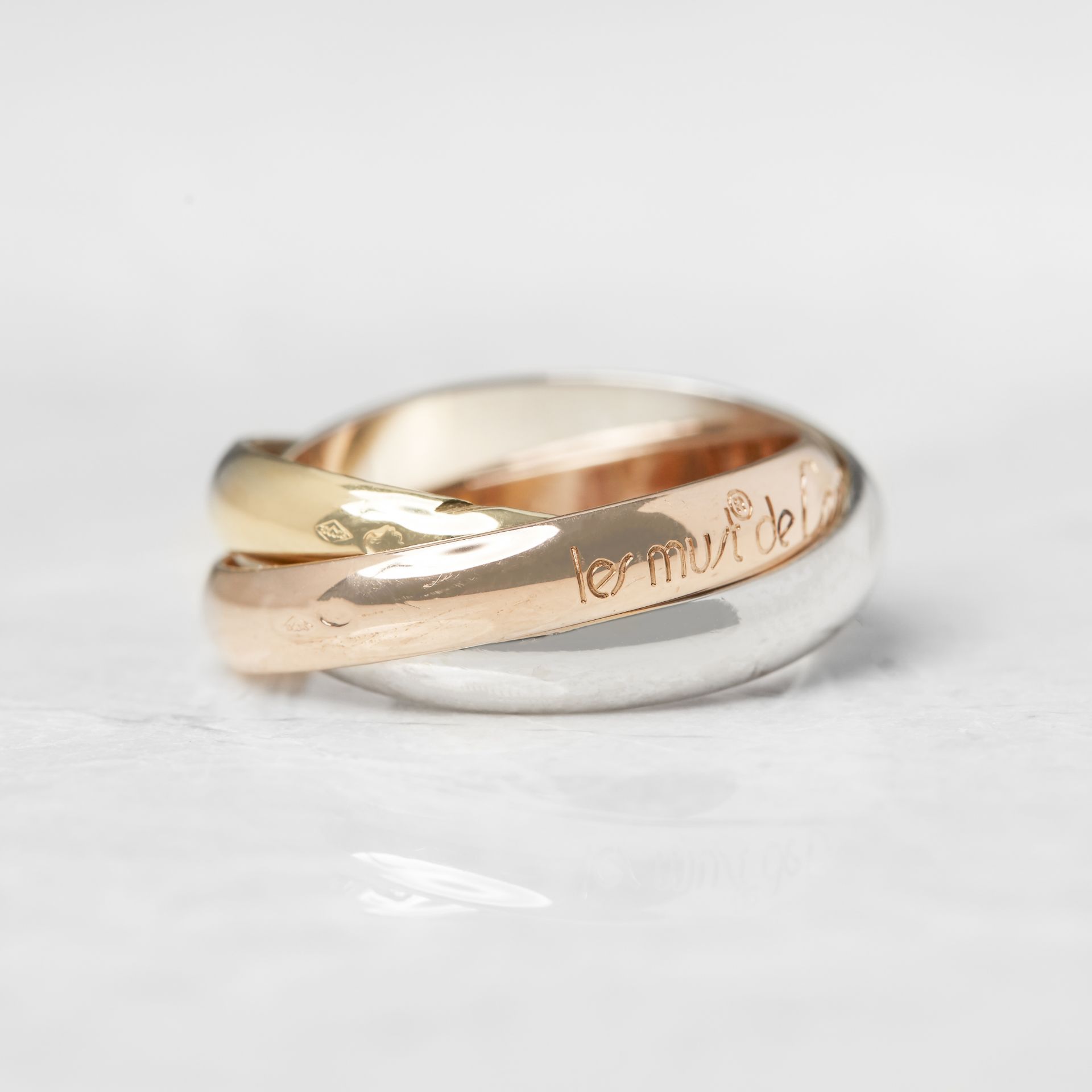 Cartier 18k Yellow, White & Rose Gold Trinity Ring - Image 8 of 18