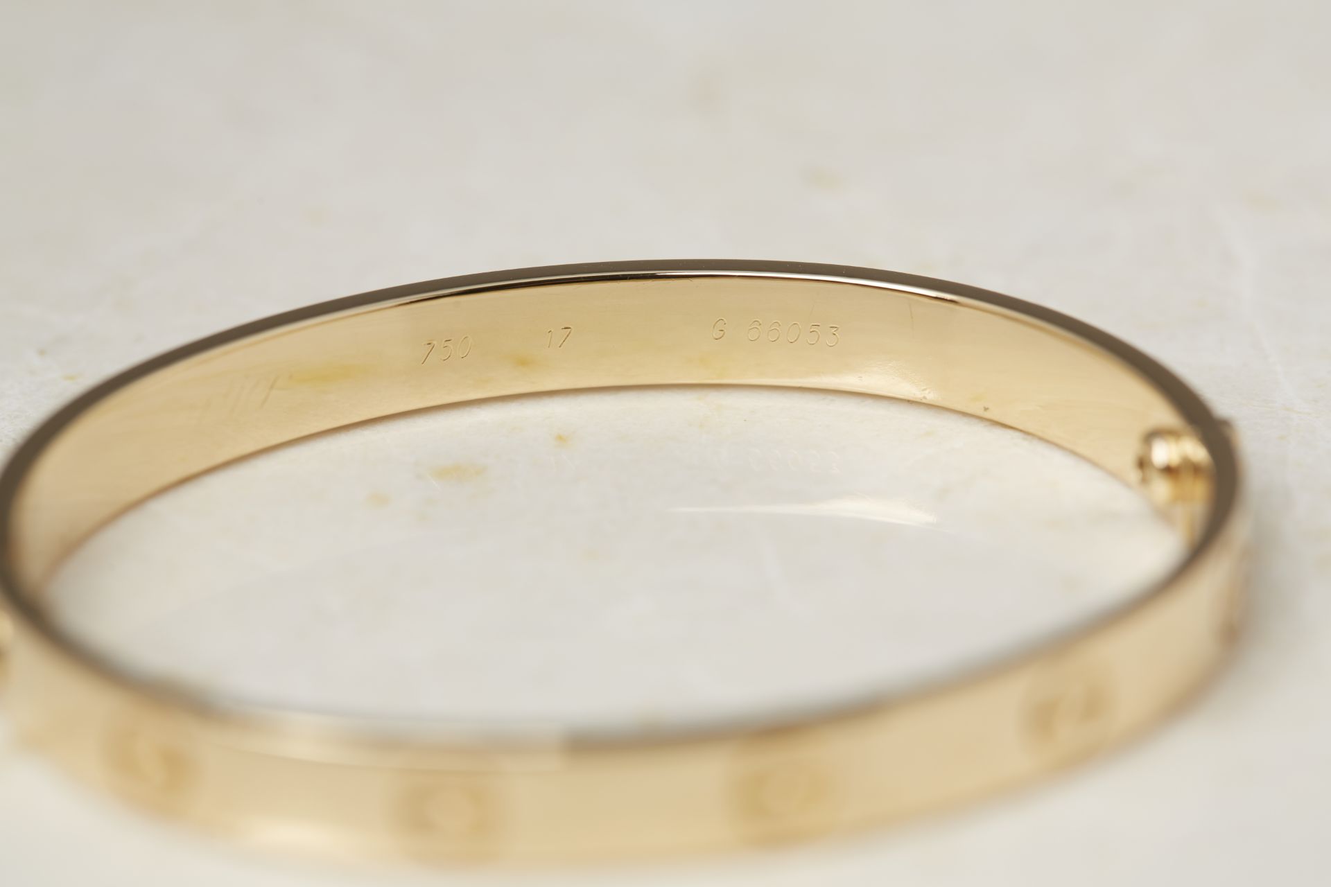Cartier 18k Yellow Gold Love Bangle - Image 8 of 8