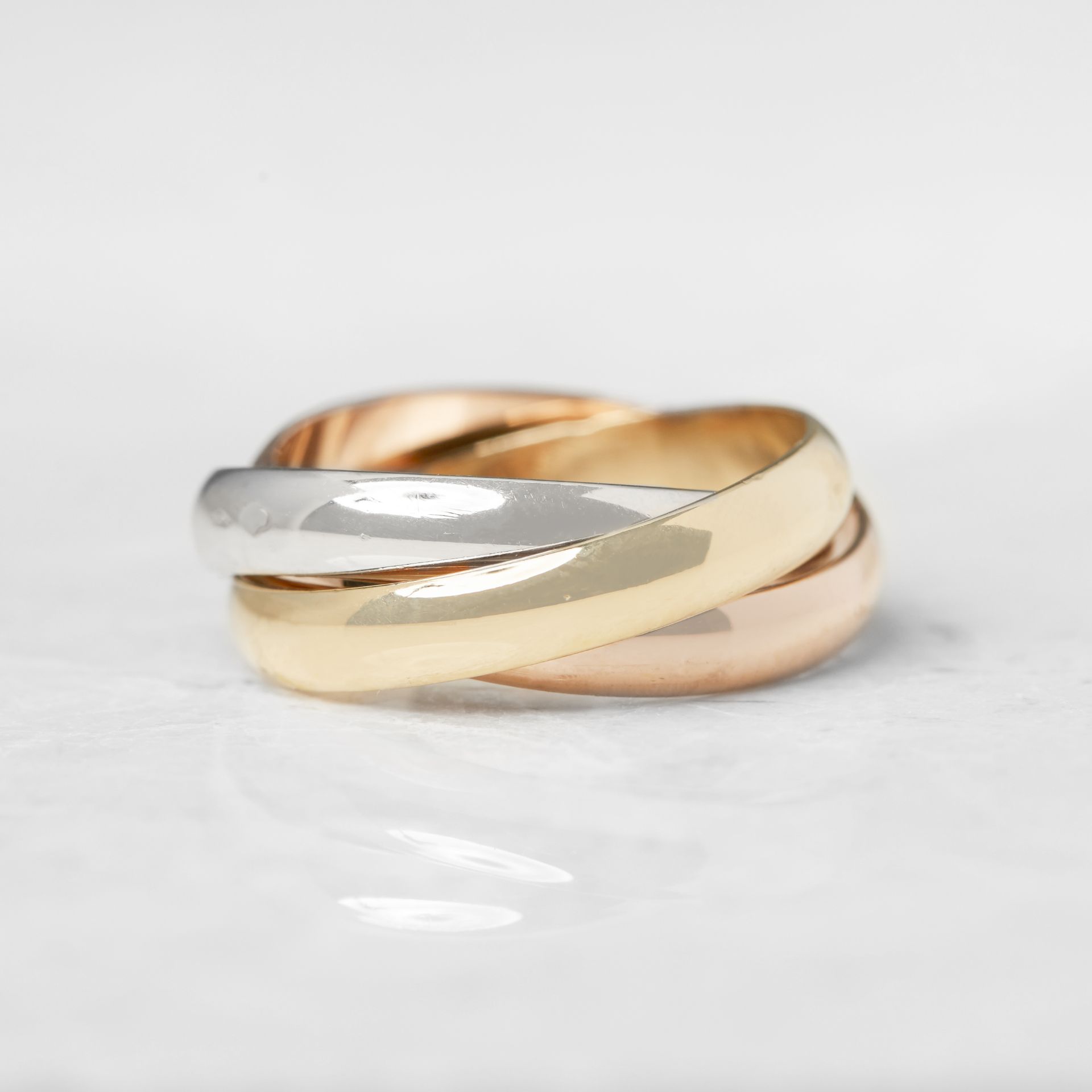 Cartier 18k Yellow, White & Rose Gold Trinity Ring - Image 9 of 18