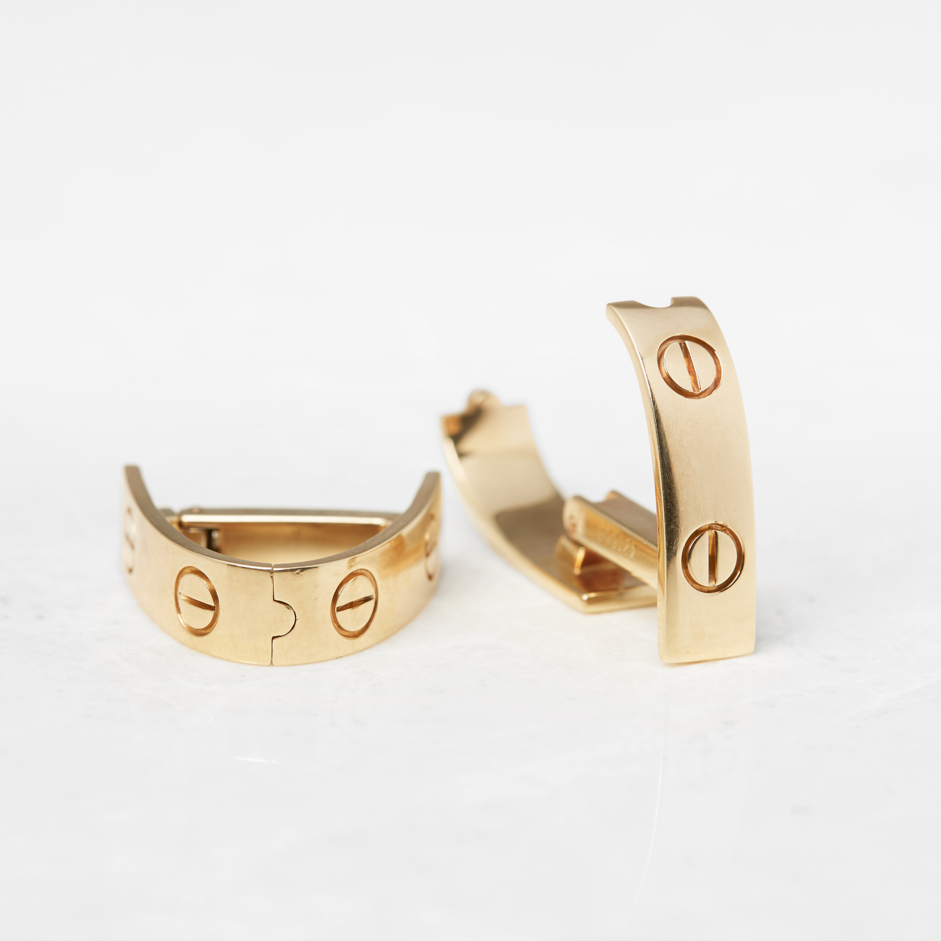 Cartier 18k Yellow Gold Love Cufflinks - Image 14 of 19