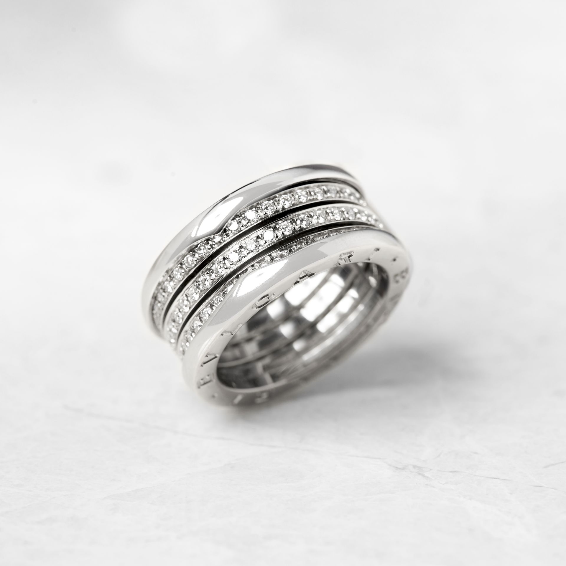 Bulgari 18k White Gold Diamond B.Zero 1 Ring - Image 13 of 13