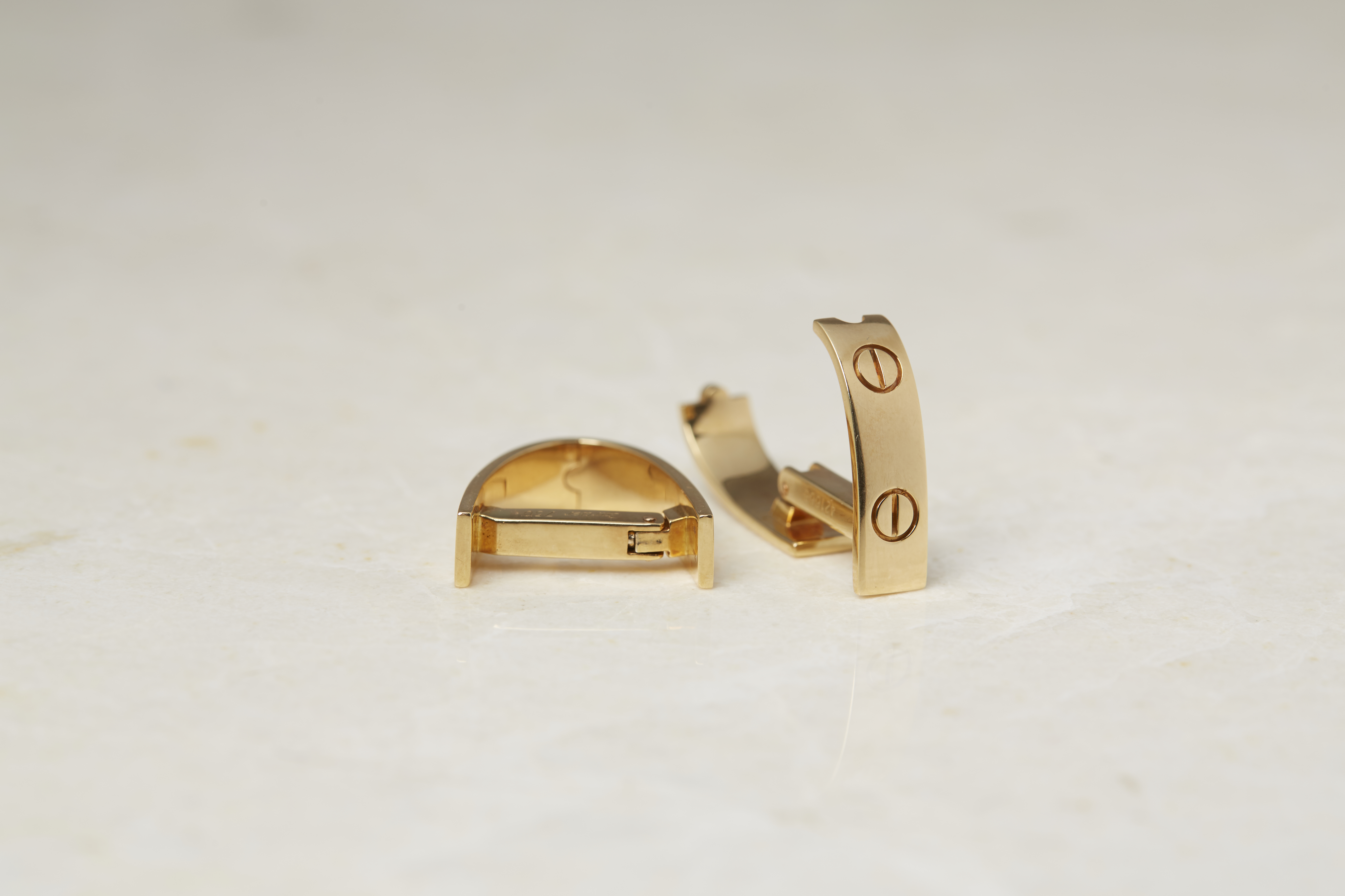 Cartier 18k Yellow Gold Love Cufflinks - Image 2 of 19