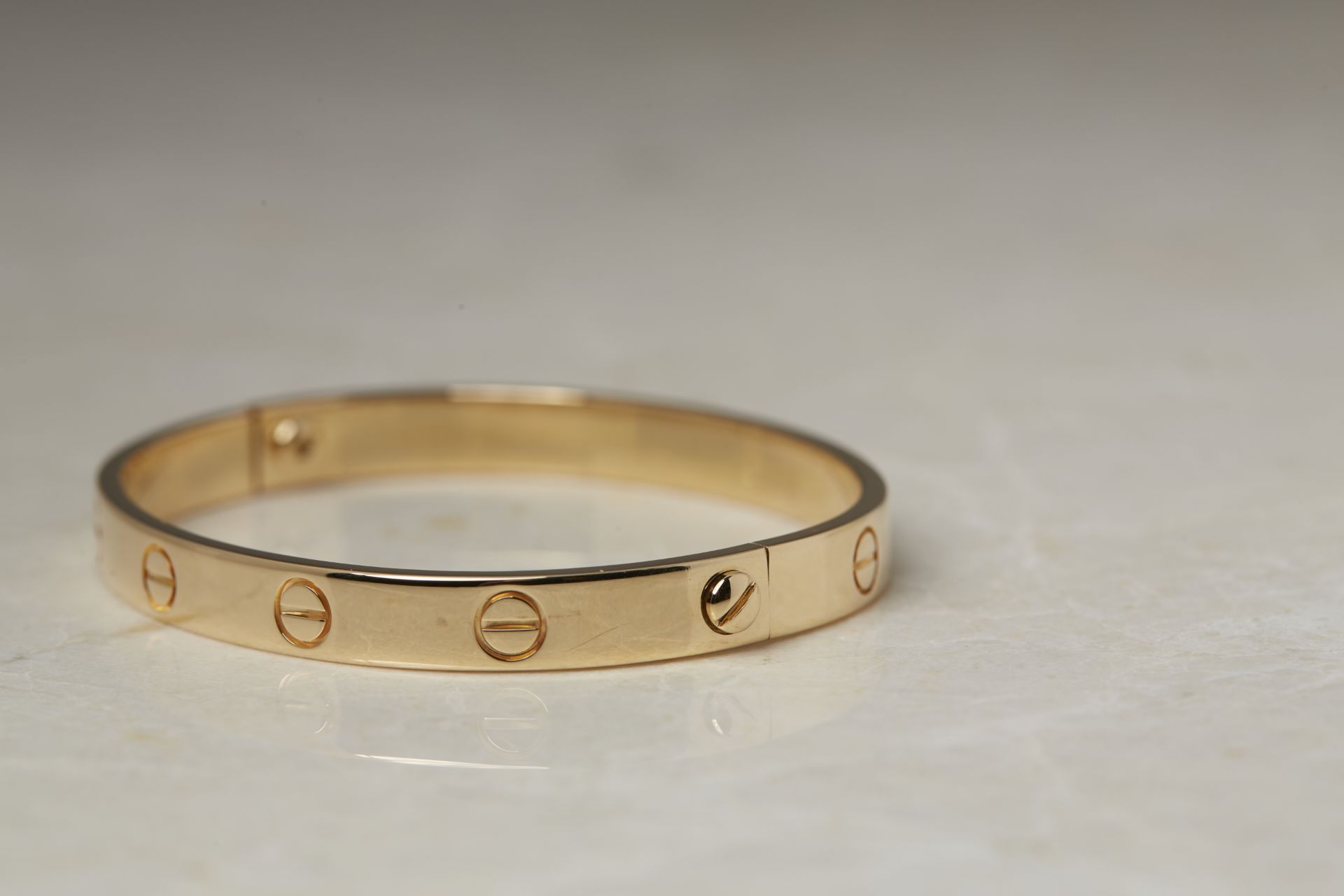 Cartier 18k Yellow Gold Love Bangle - Image 4 of 8