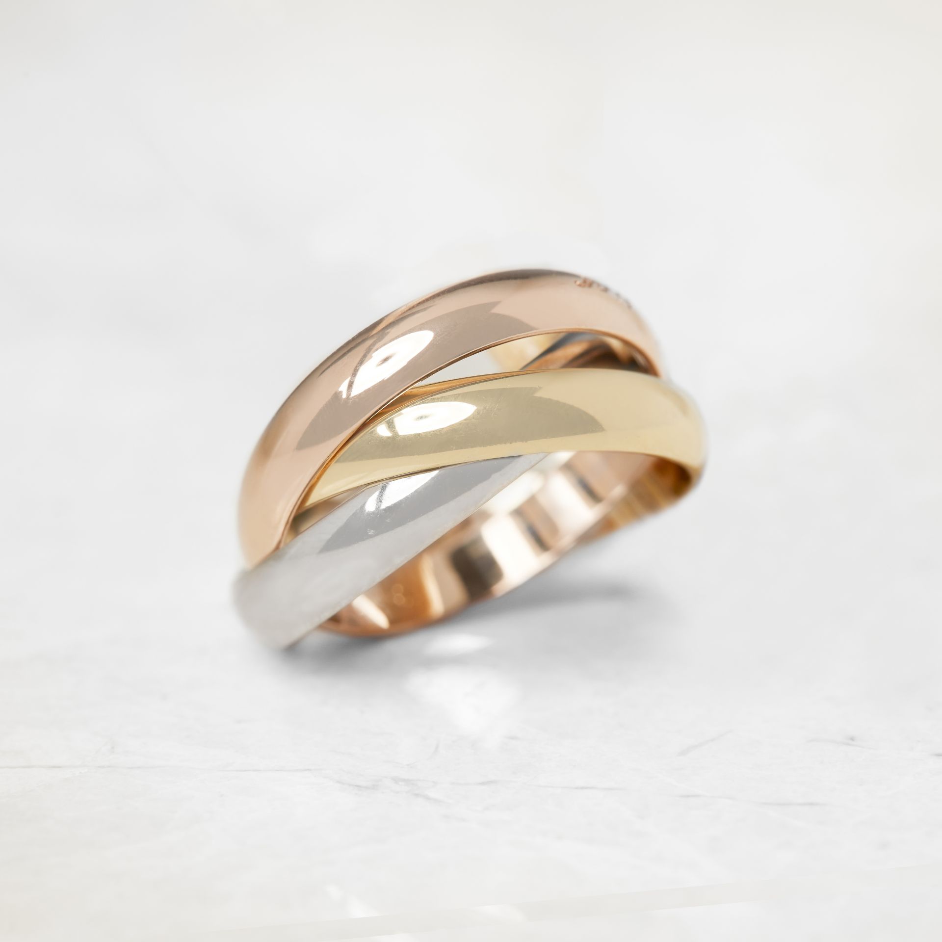 Cartier 18k Yellow, White & Rose Gold Trinity Ring - Image 17 of 17