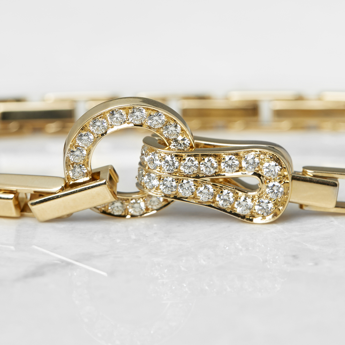 Cartier 18k Yellow Gold Diamond Agrafe Bracelet - Image 3 of 7