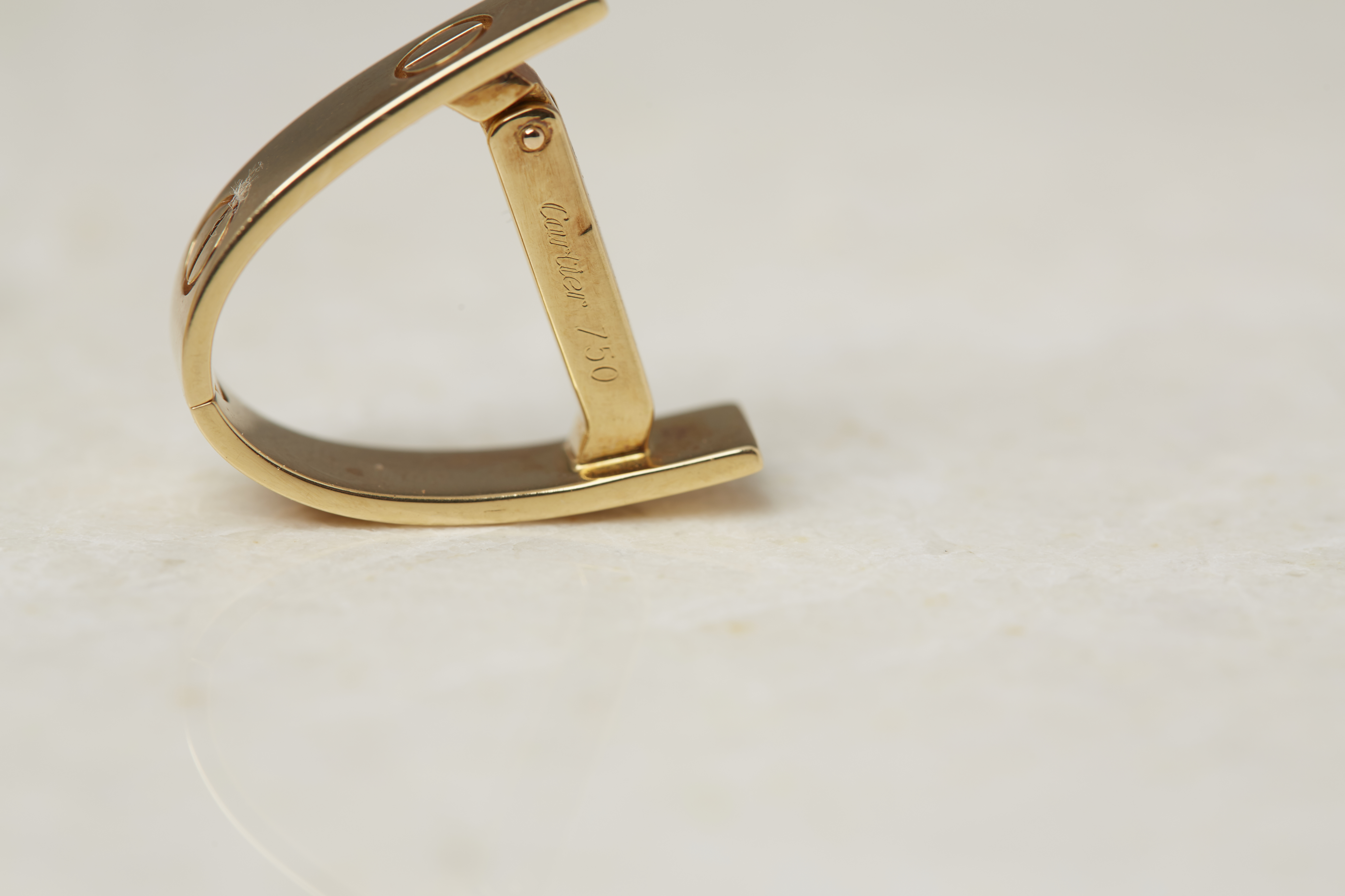 Cartier 18k Yellow Gold Love Cufflinks - Image 4 of 19