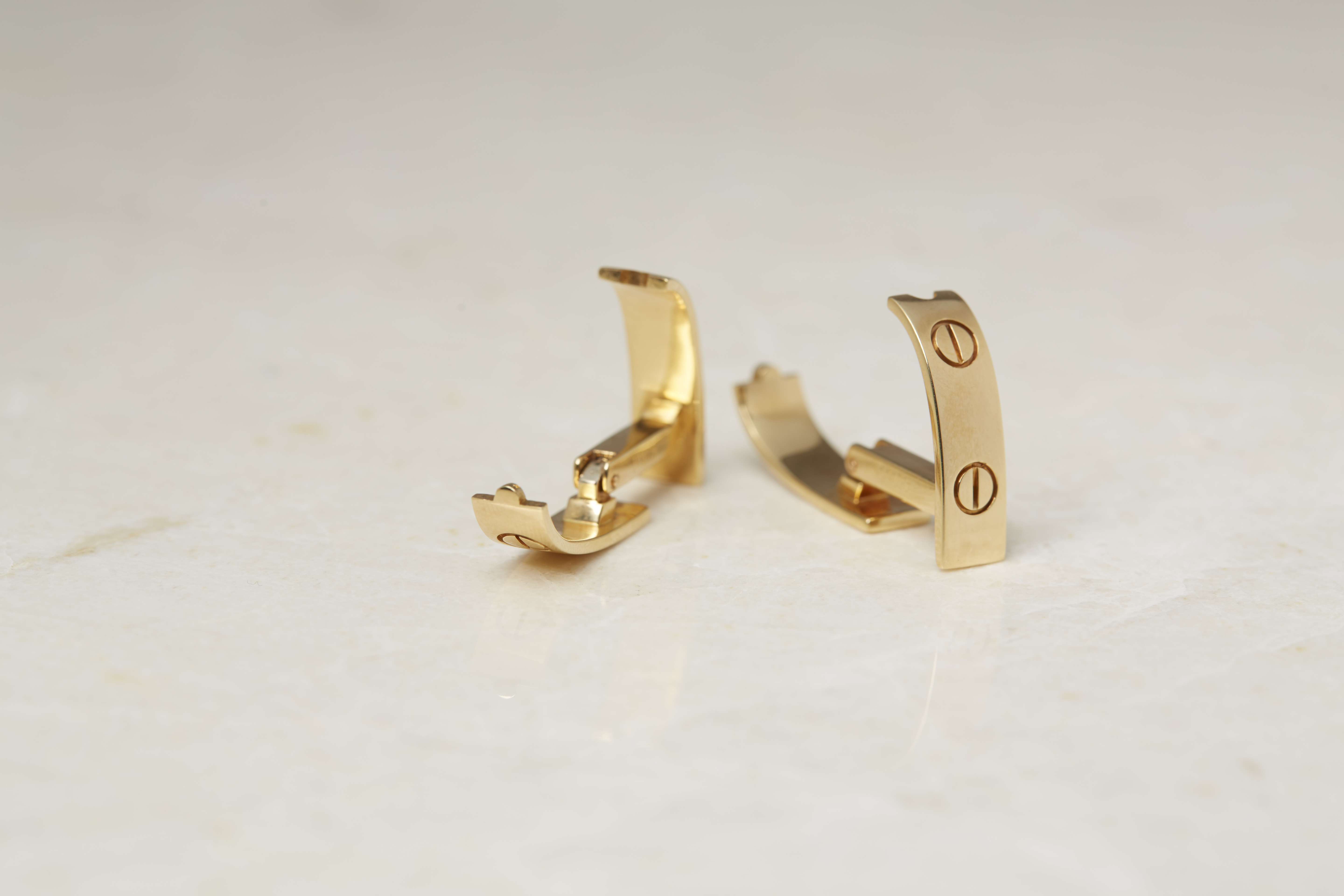 Cartier 18k Yellow Gold Love Cufflinks - Image 5 of 19