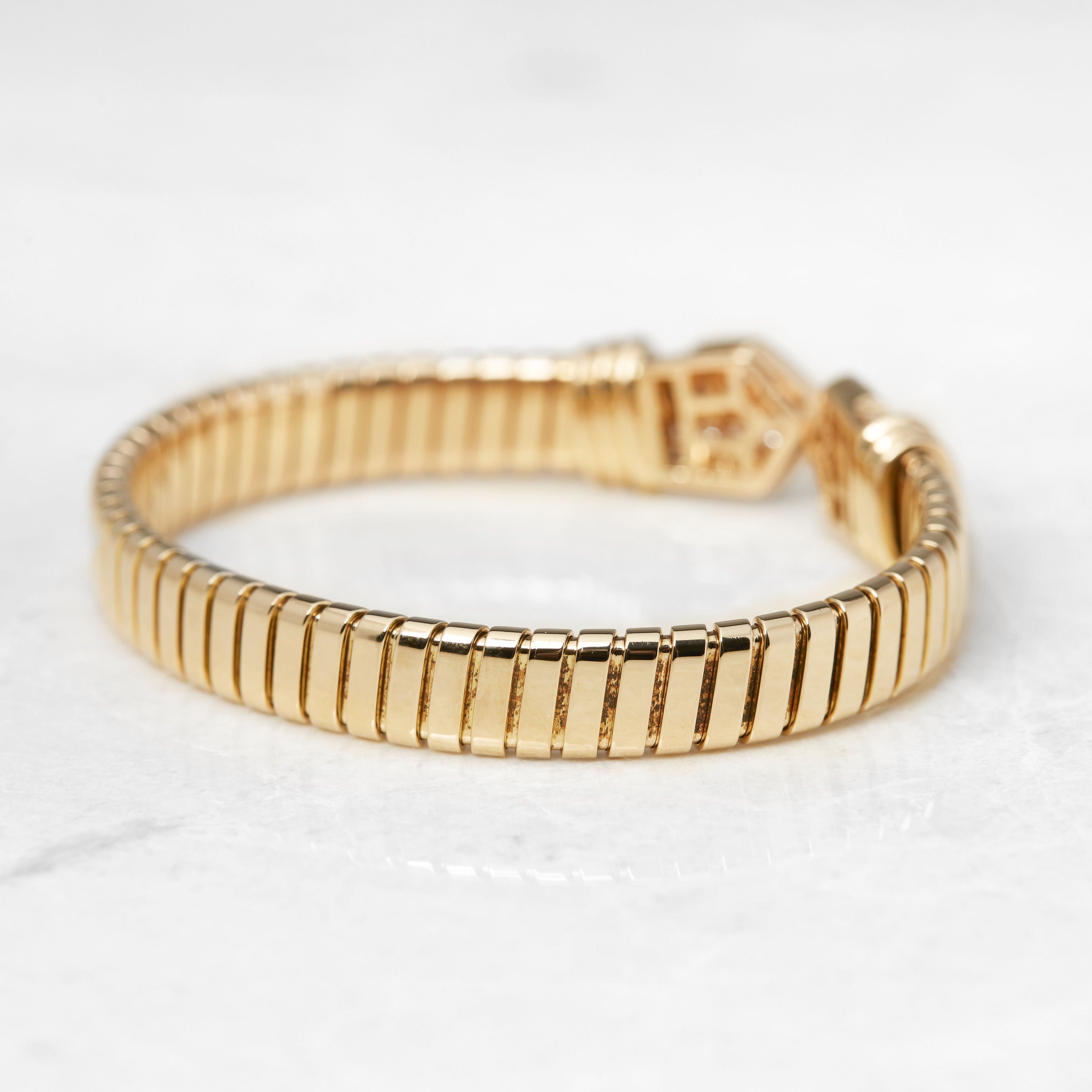 BulgarI 18k Yellow Gold Diamond Cuff Bracelet - Image 5 of 9