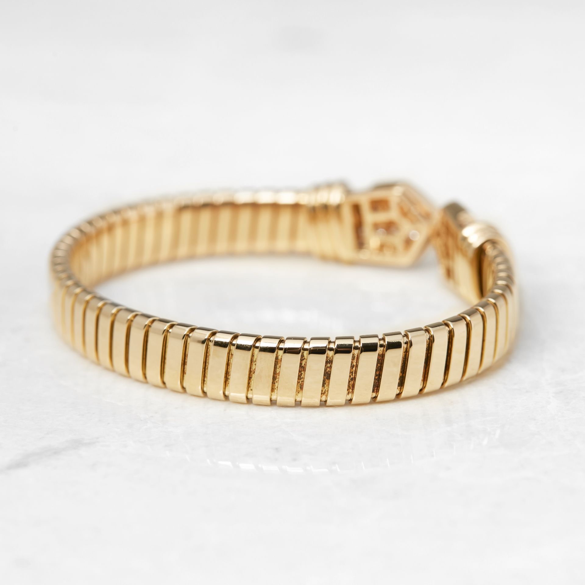 BulgarI 18k Yellow Gold Diamond Cuff Bracelet - Image 5 of 9