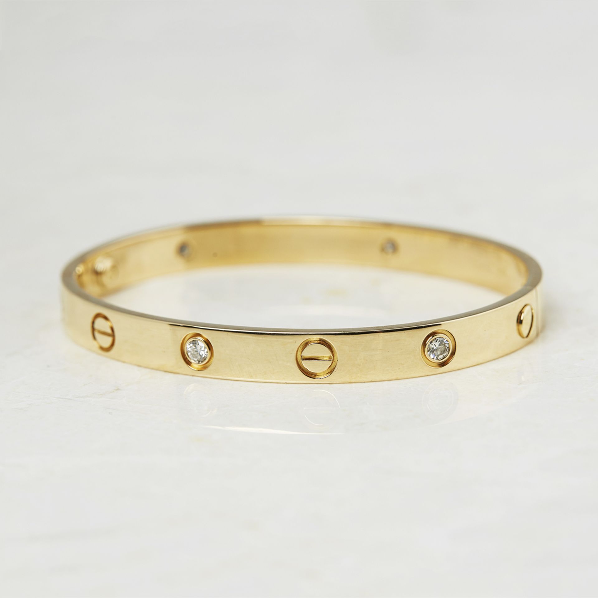 Cartier 18k Yellow Gold 6 Diamond Love Bracelet B6026417 - Image 3 of 9