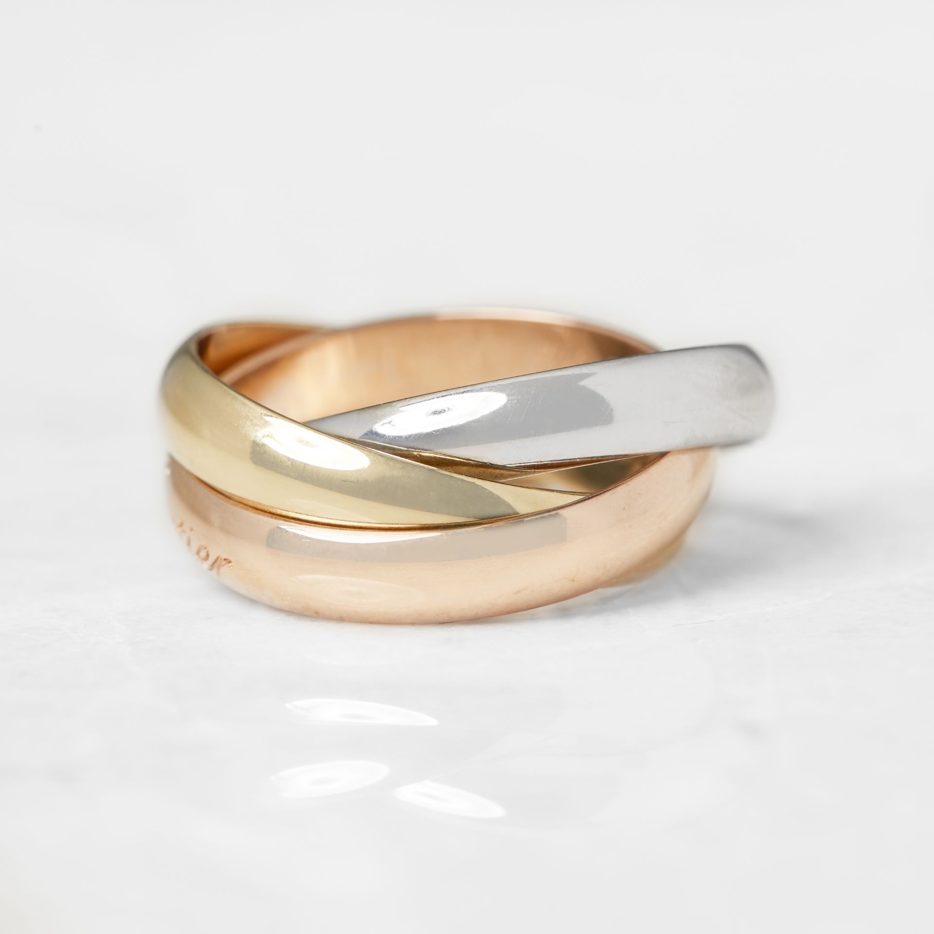Cartier 18k Yellow, White & Rose Gold Trinity Ring - Image 8 of 17