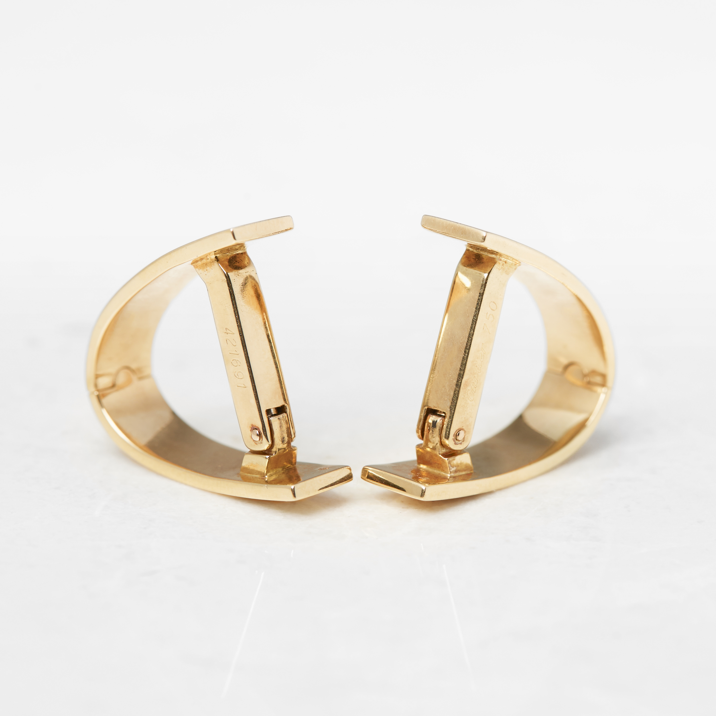 Cartier 18k Yellow Gold Love Cufflinks - Image 10 of 19