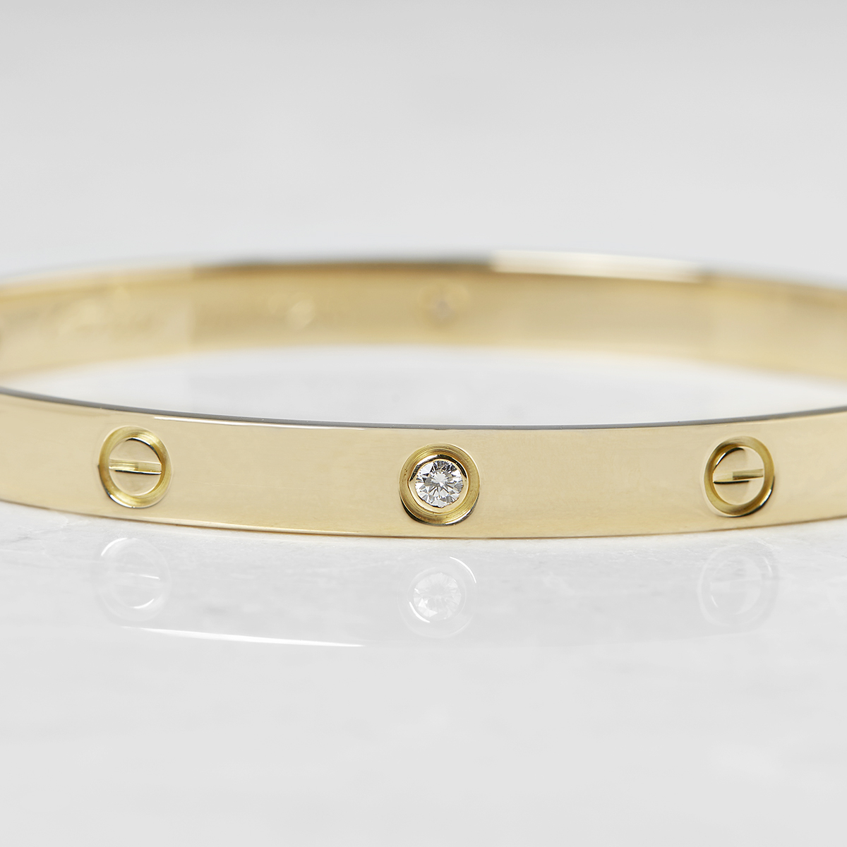 Cartier 18k Yellow Gold 6 Diamond Love Bracelet B6026417 - Image 3 of 8