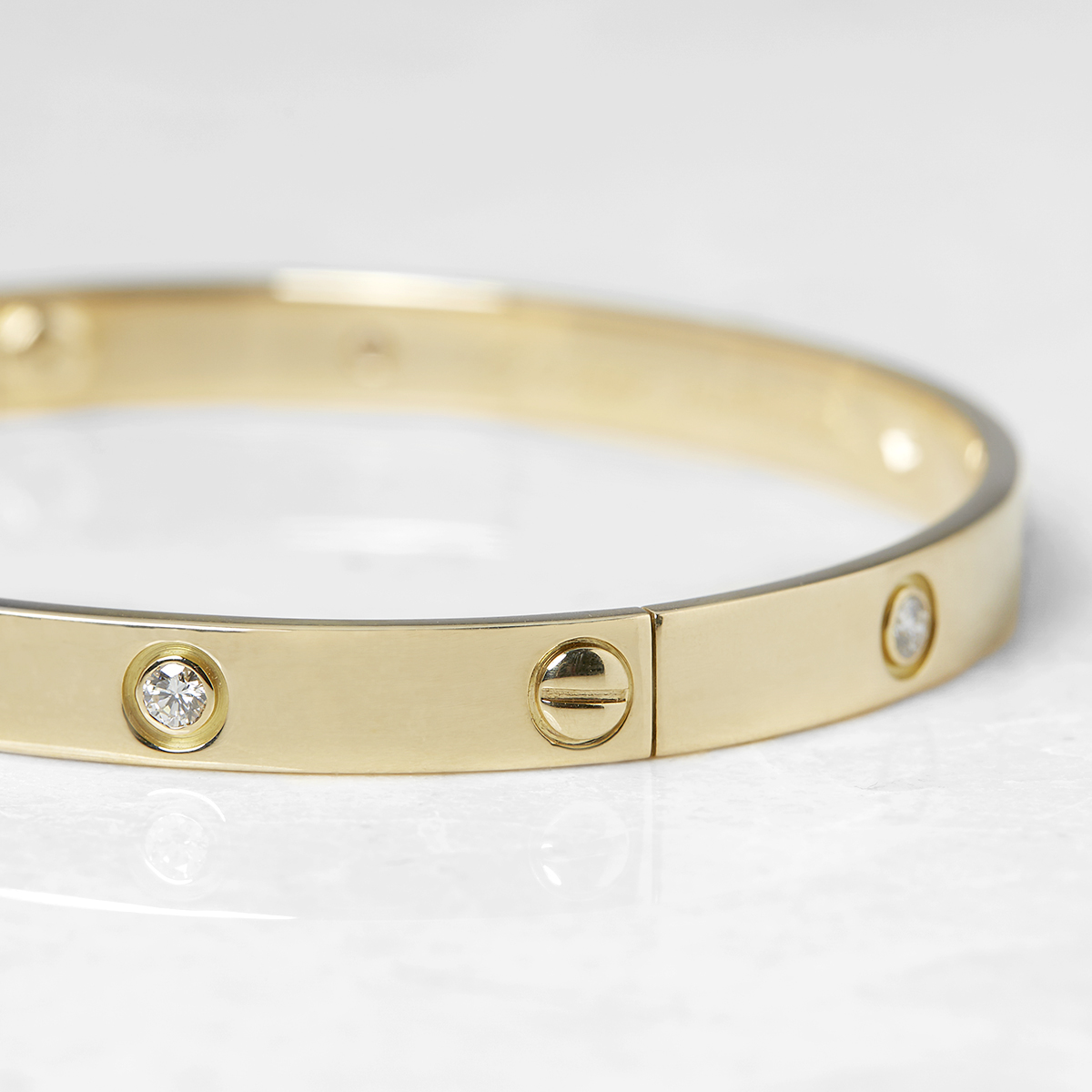 Cartier 18k Yellow Gold 6 Diamond Love Bracelet B6026417 - Image 4 of 8