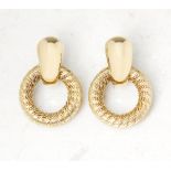 Tiffany & Co. 18k Yellow Gold Woven Hoop Ear Clips