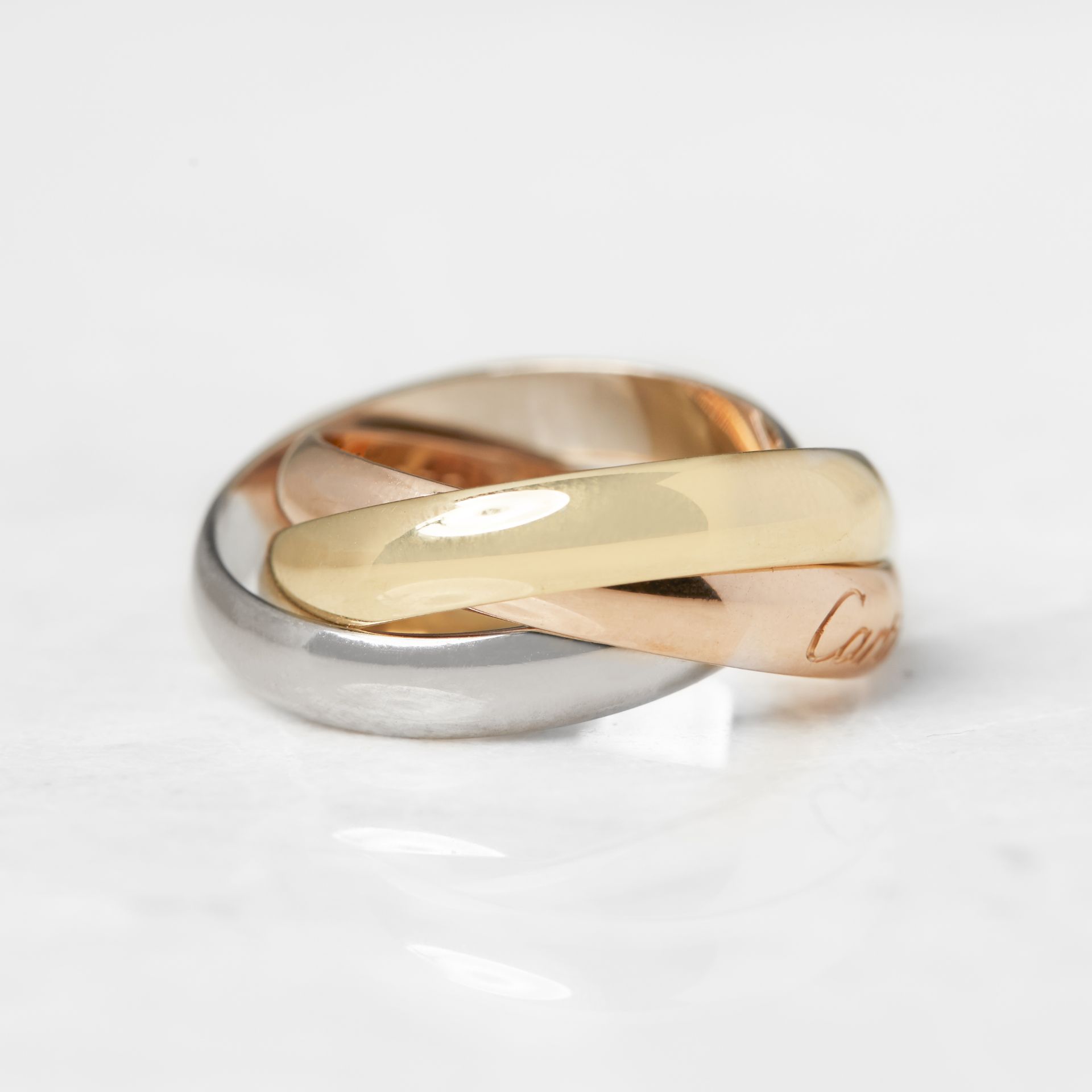 Cartier 18k Yellow, White & Rose Gold Trinity Ring - Image 7 of 17