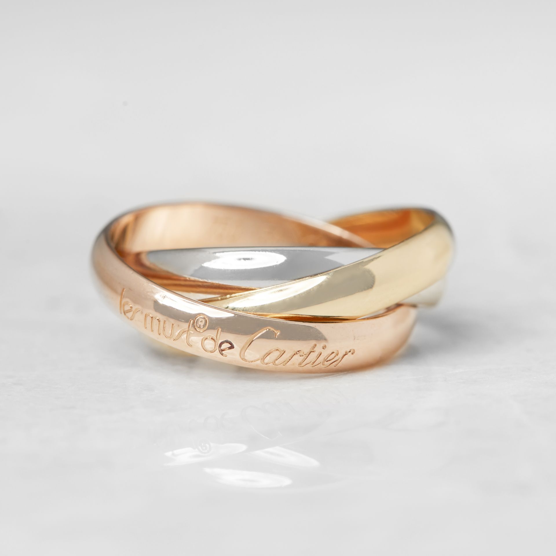 Cartier 18k Yellow, White & Rose Gold Trinity Ring - Image 11 of 18