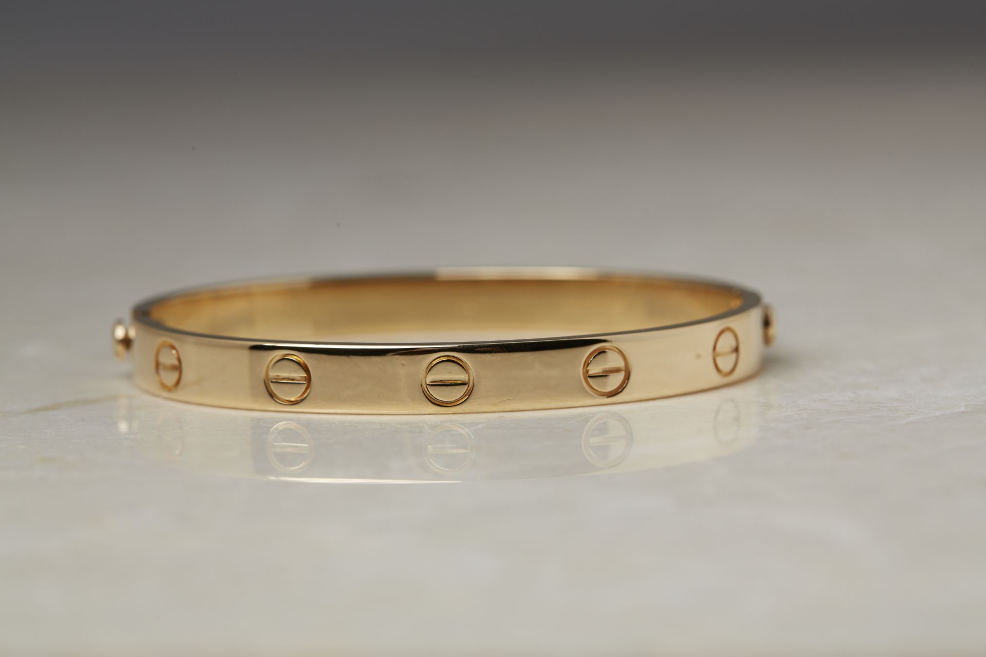 Cartier 18k Yellow Gold Love Bangle - Image 5 of 8