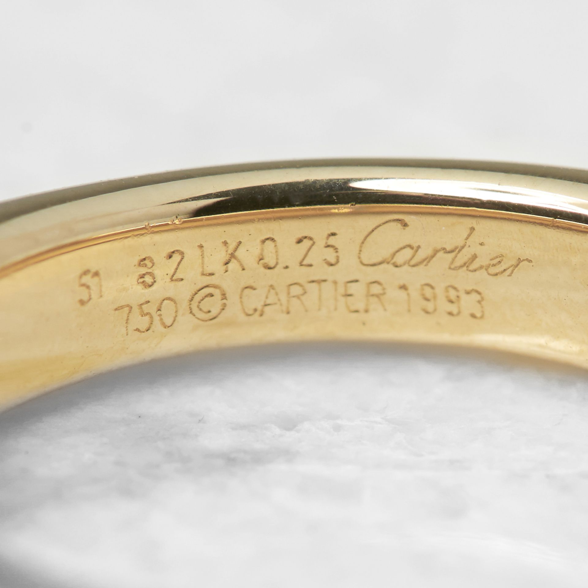 Cartier 18k Yellow Gold 0.25ct Diamond Stackable Elipse Ring - Image 6 of 6