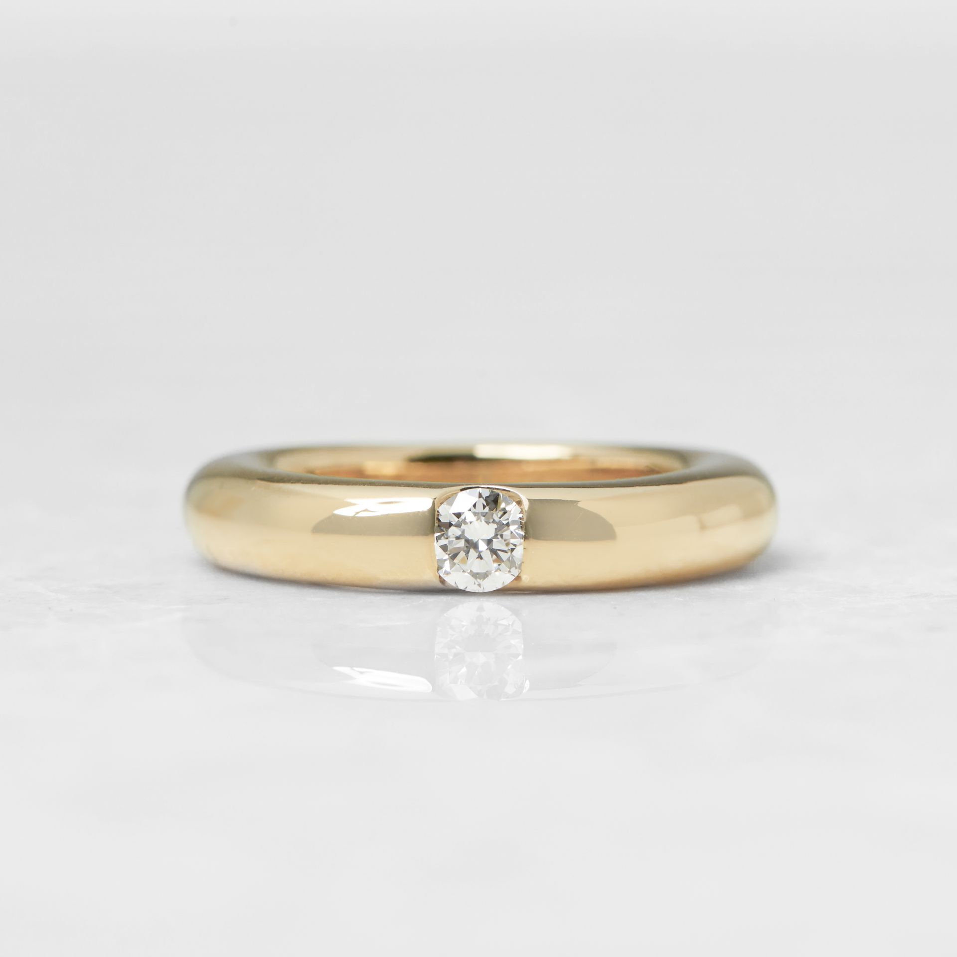 Cartier 18k Yellow Gold 0.25ct Diamond Stackable Elipse Ring - Image 2 of 6