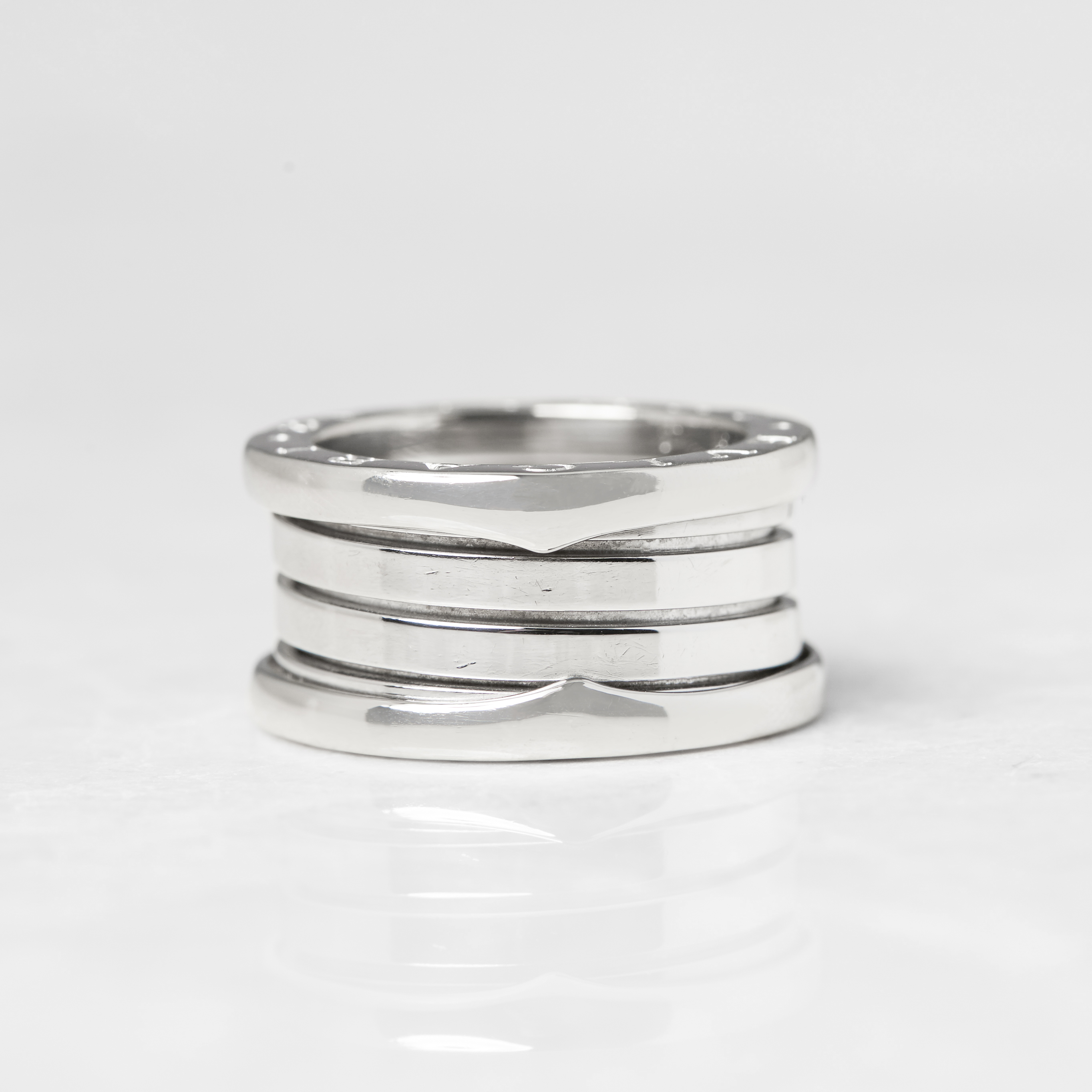 Bulgari 18k White Gold 4 Band B.Zero 1 Ring - Image 10 of 16