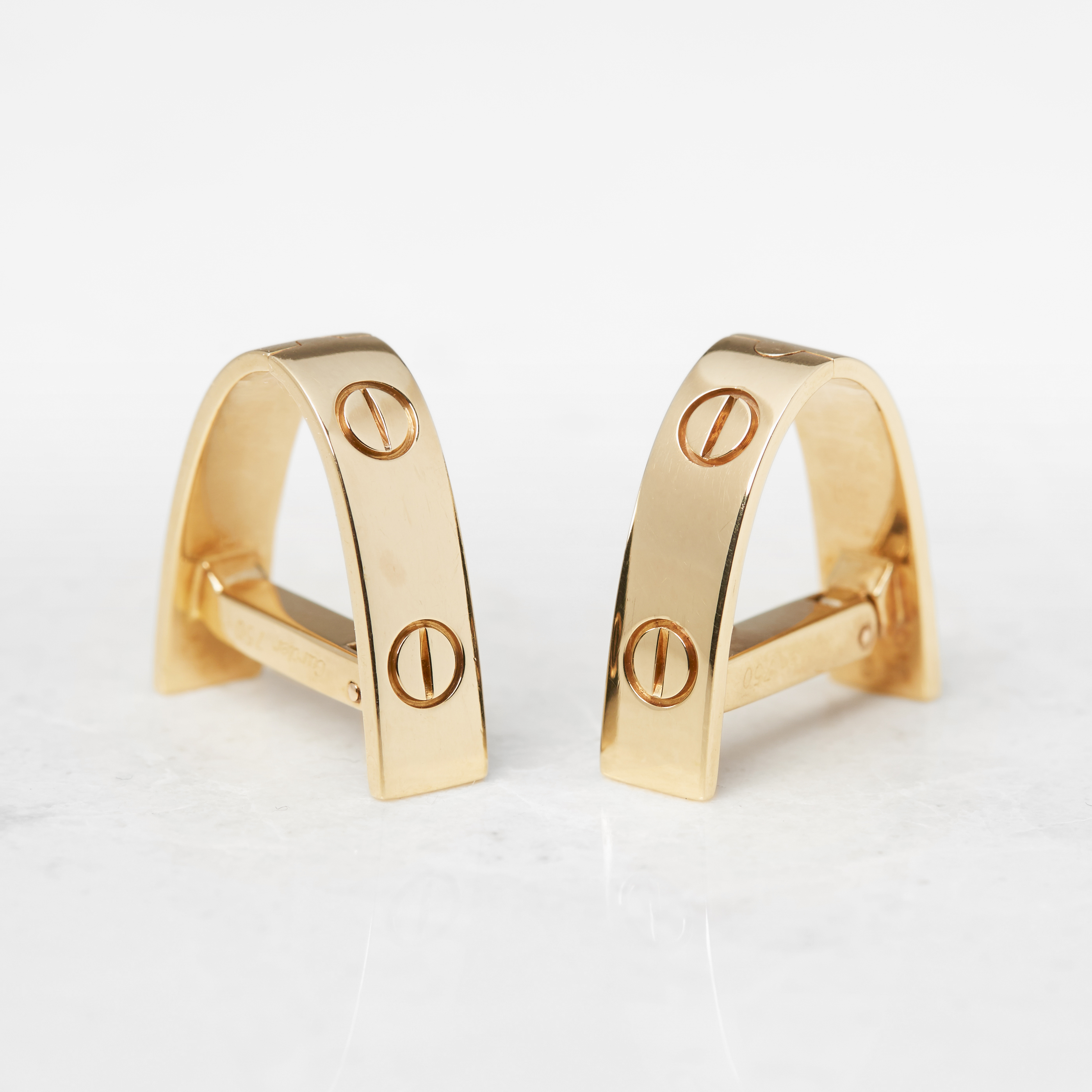 Cartier 18k Yellow Gold Love Cufflinks - Image 7 of 19