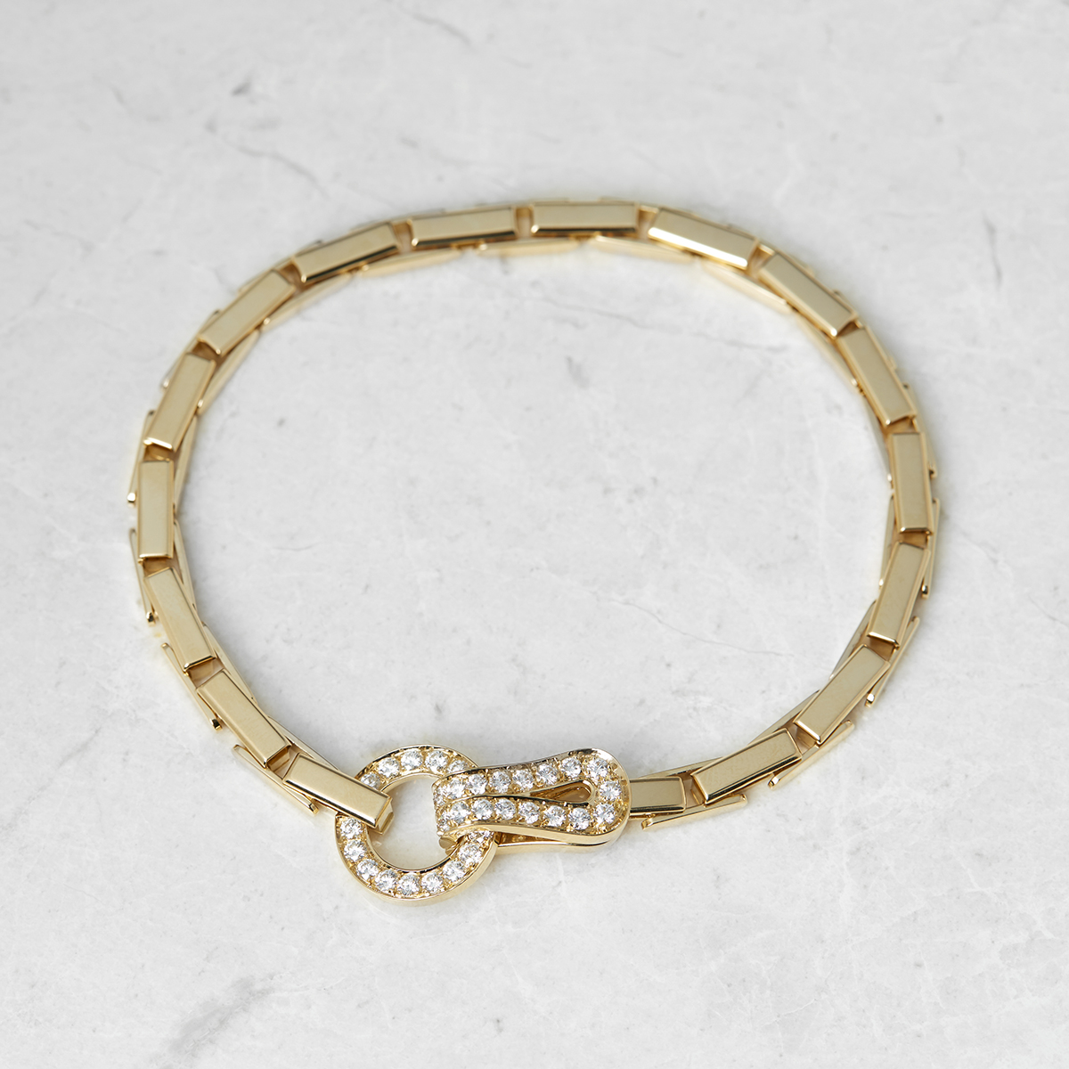 Cartier 18k Yellow Gold Diamond Agrafe Bracelet - Image 6 of 7